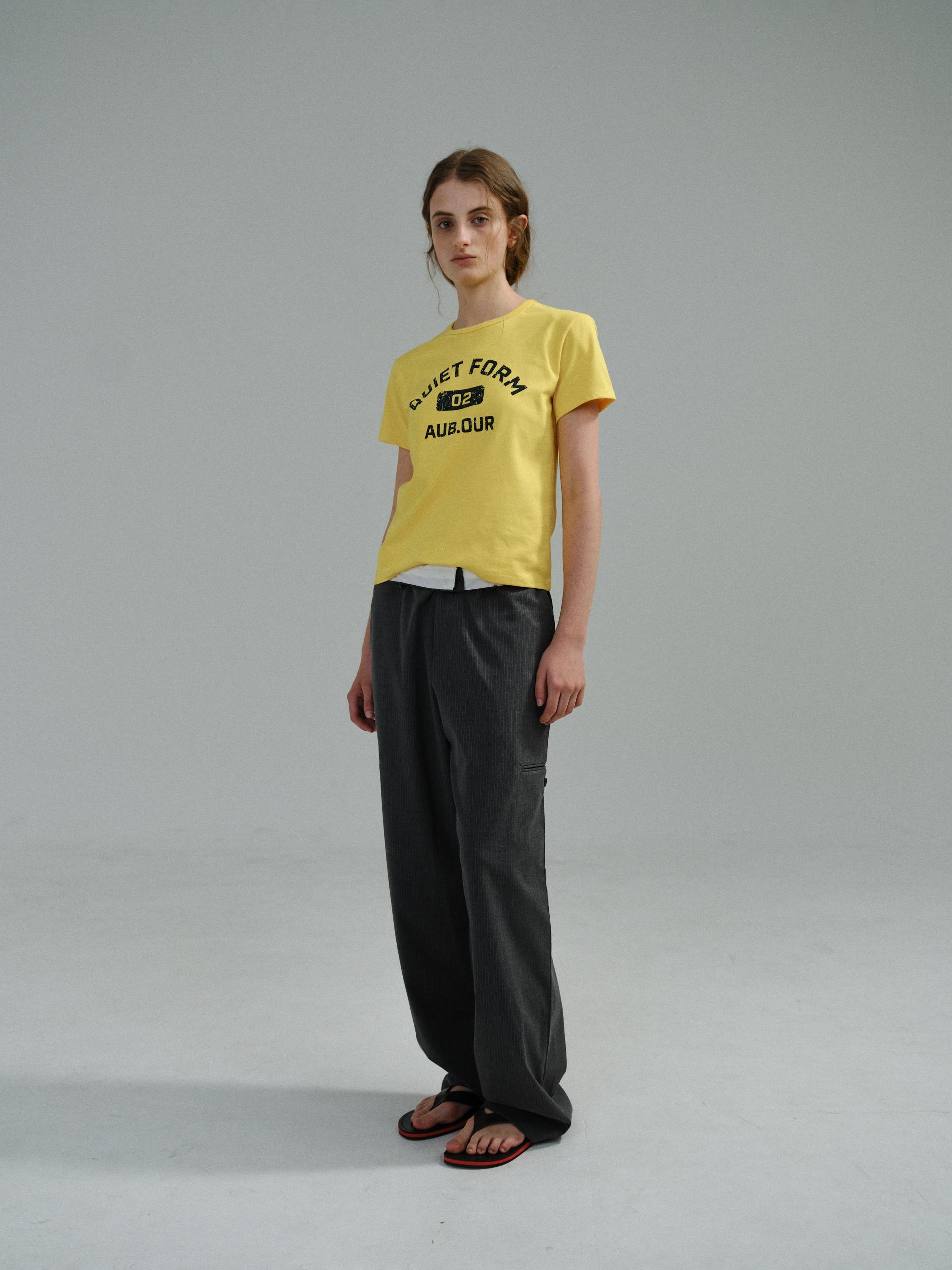 curved triple lip pants (grey stripe)