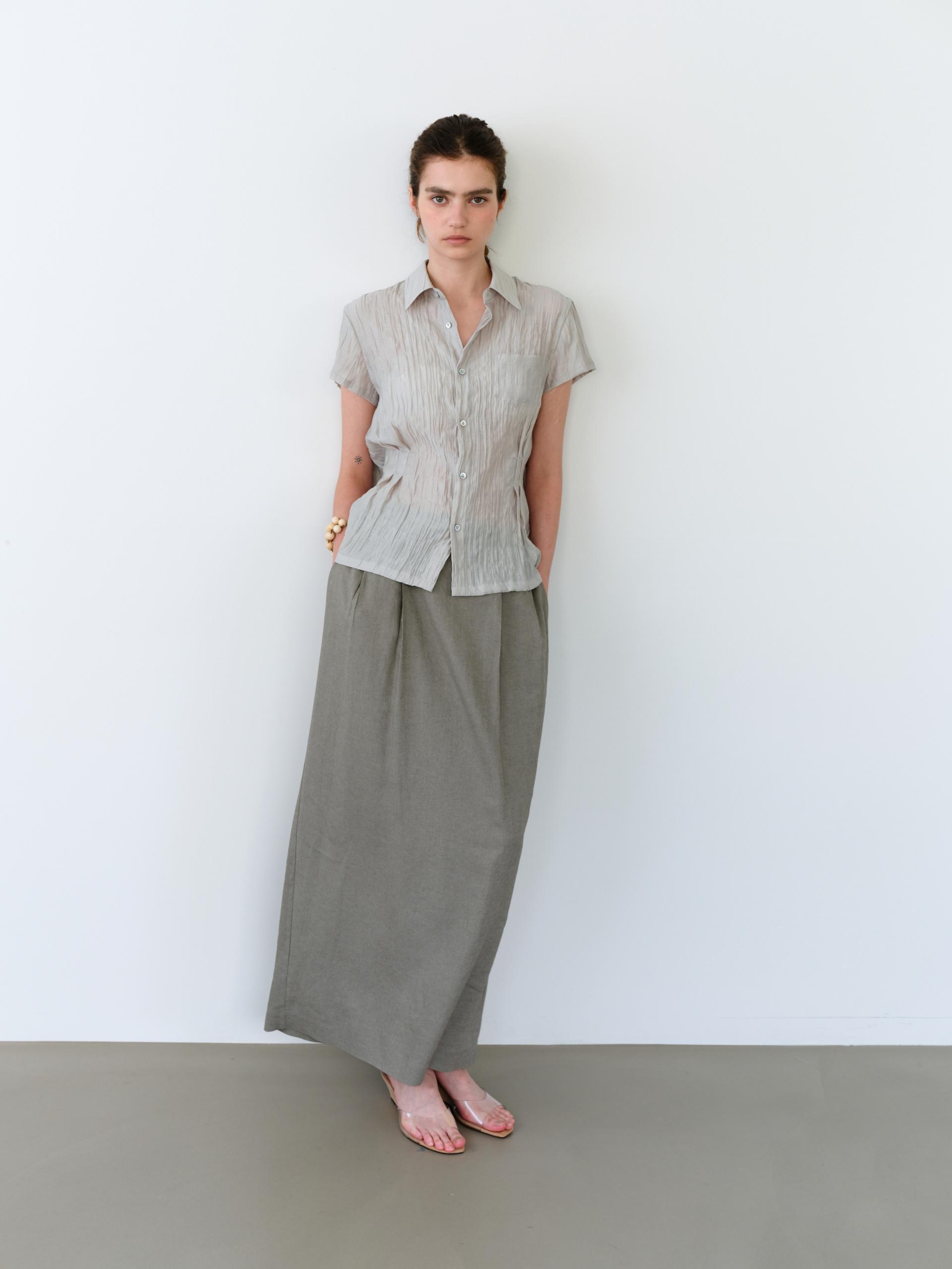 [5차 재입고] ripple half shirts (dusty mint)