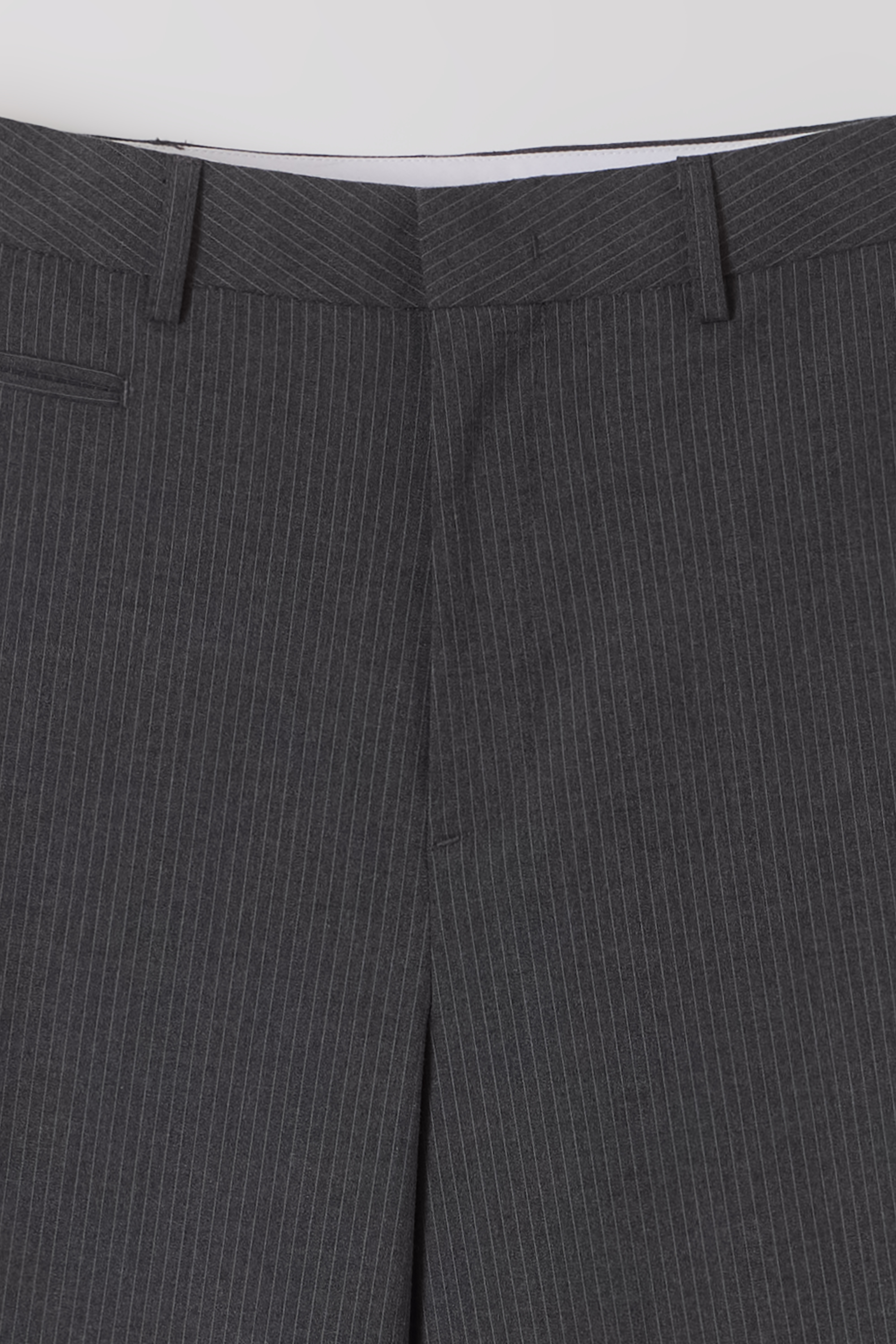 curved triple lip pants (grey stripe)