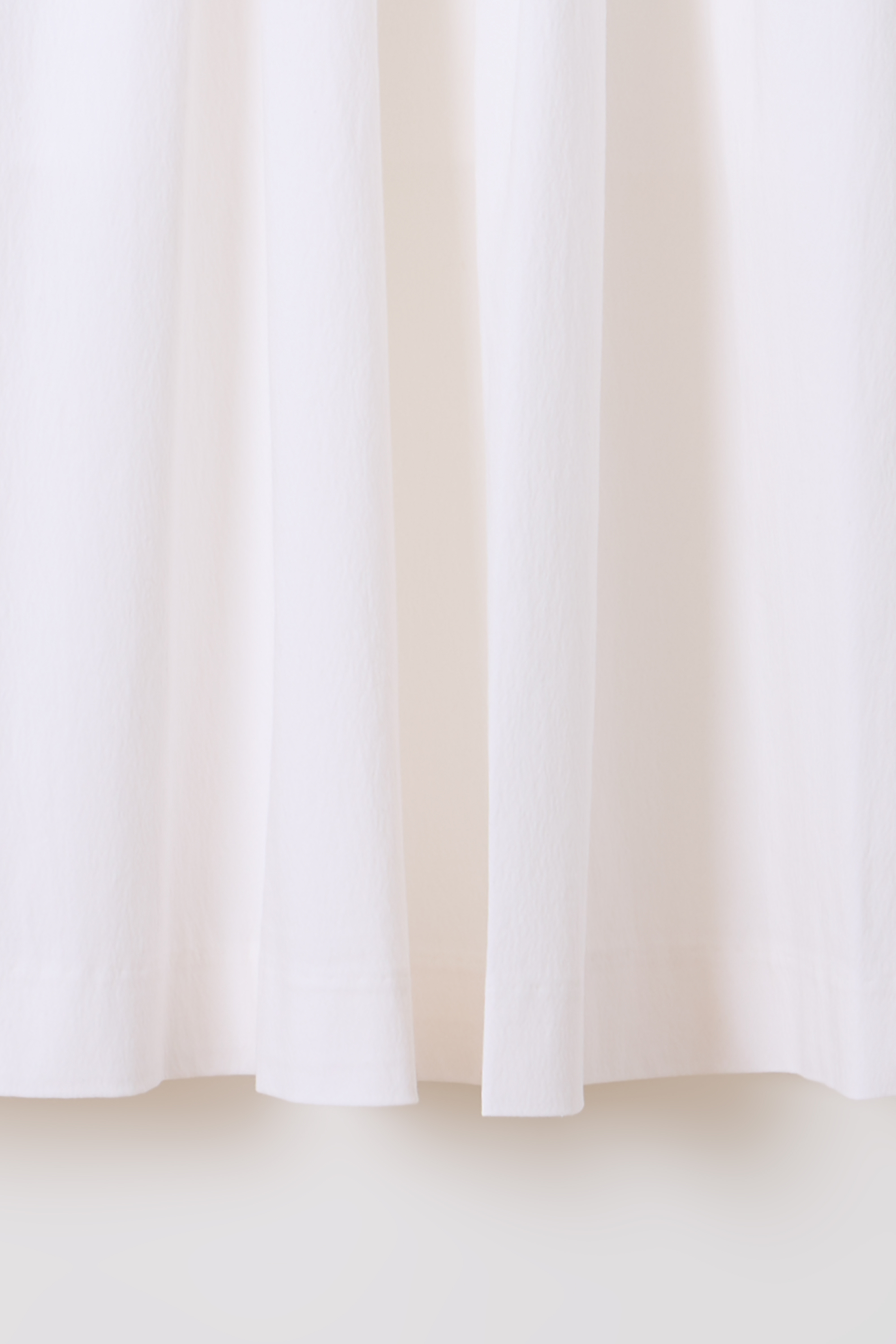 asym pleats skirt (ivory)