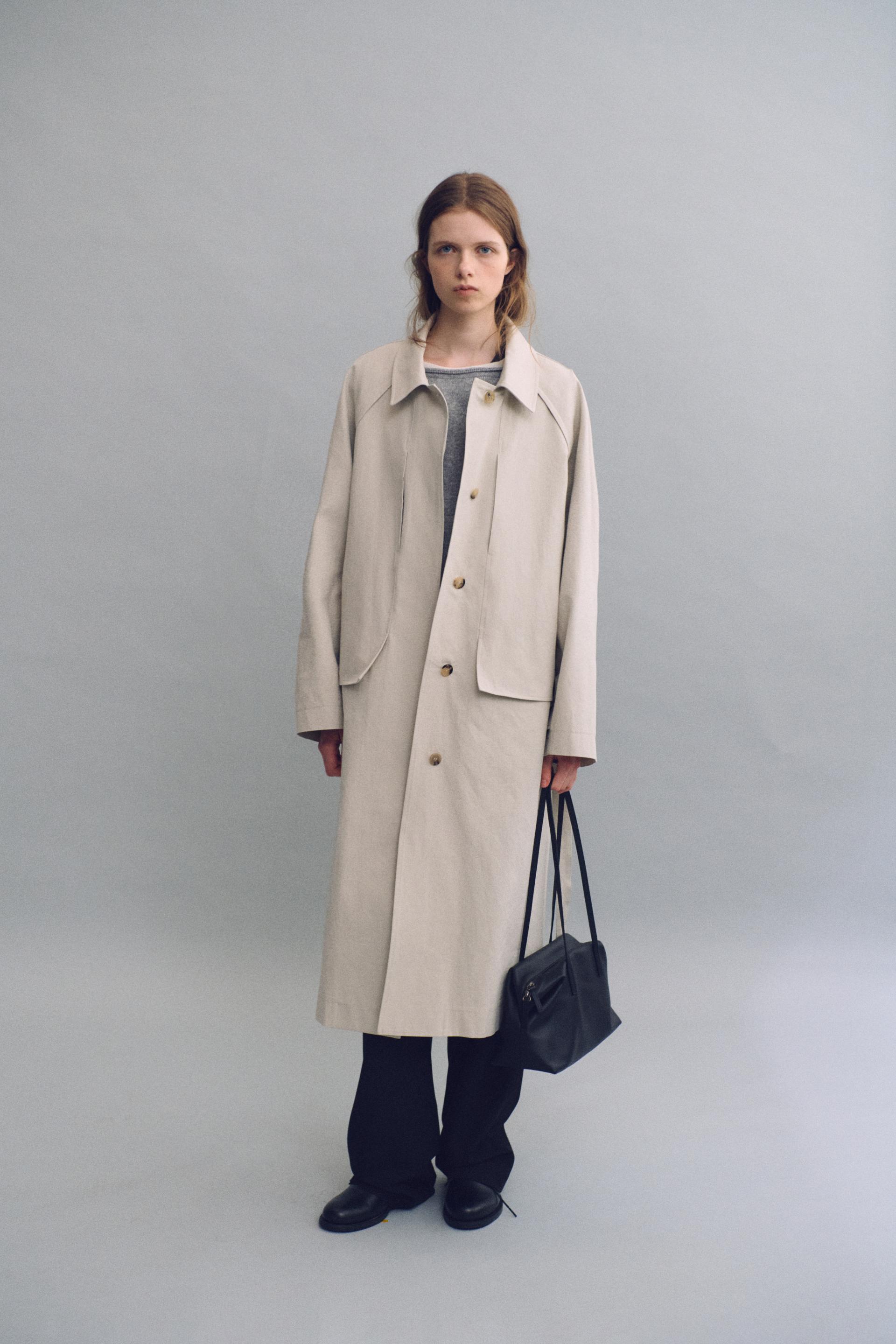 vent trench coat (ivory)