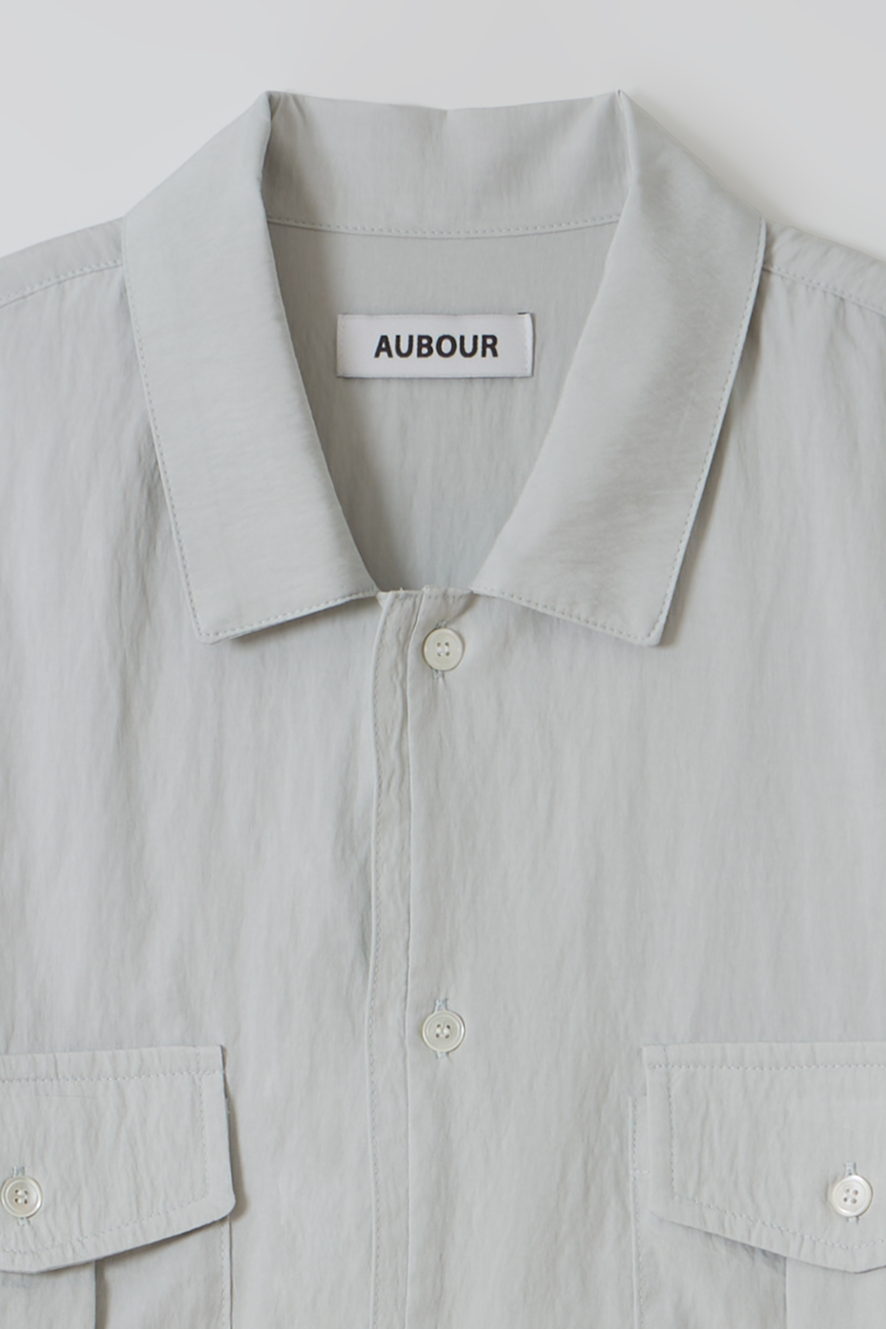 [13차 재입고 5/22 순차배송] wrinkled lapel shirts (mint grey)