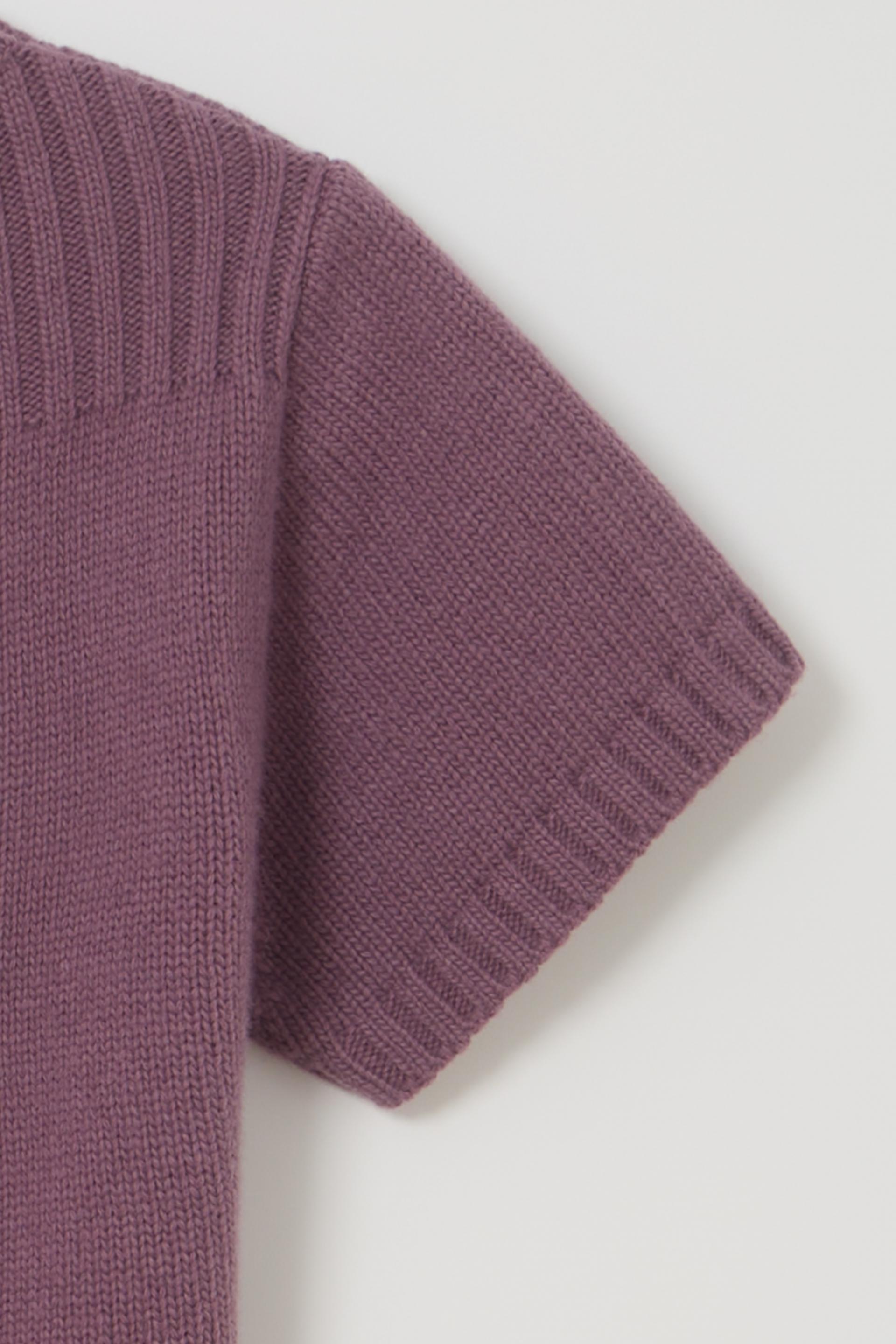 [3차 재입고] boat-neck half knit (mauve)