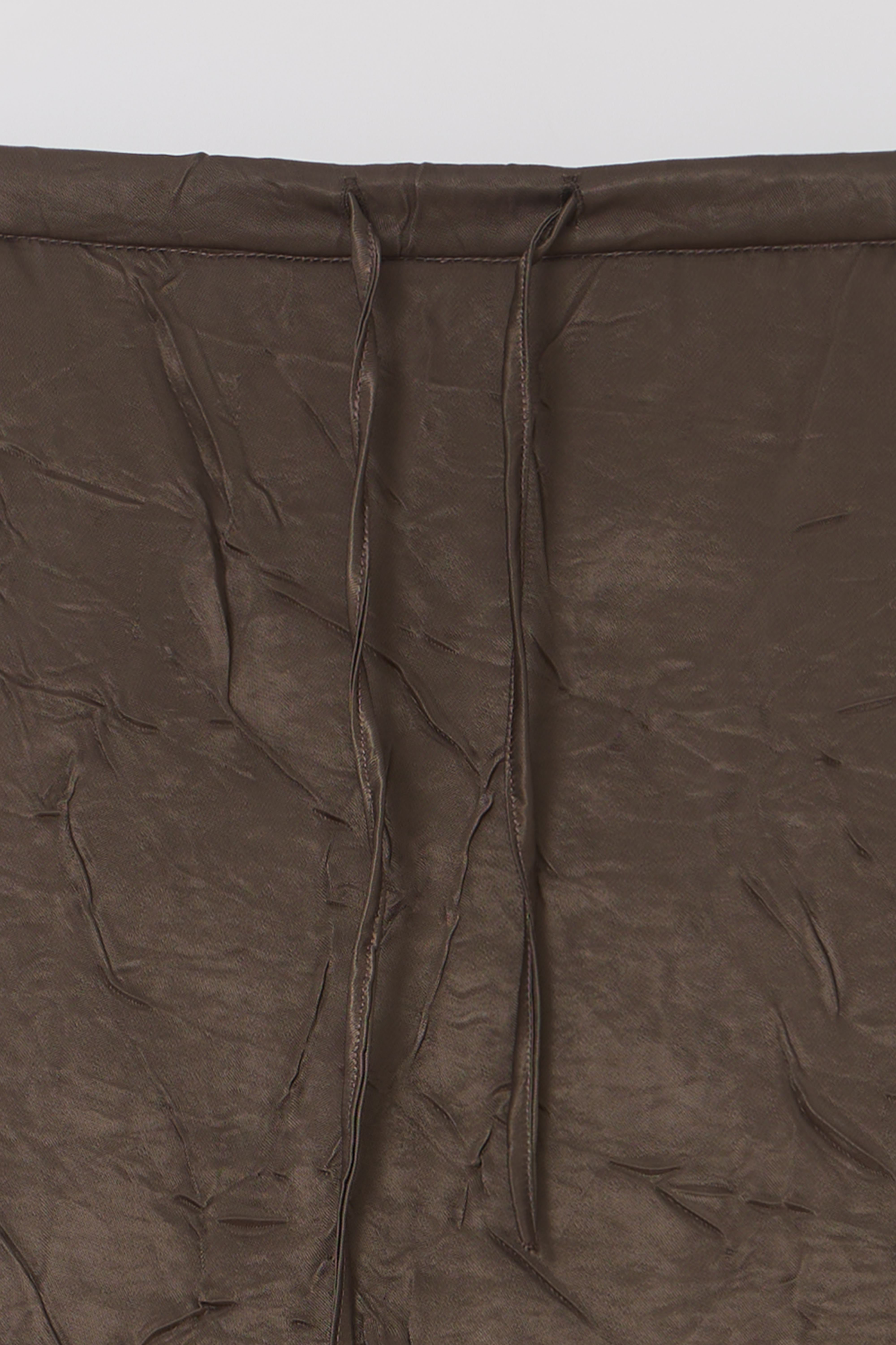 putty satin skirt (brown)