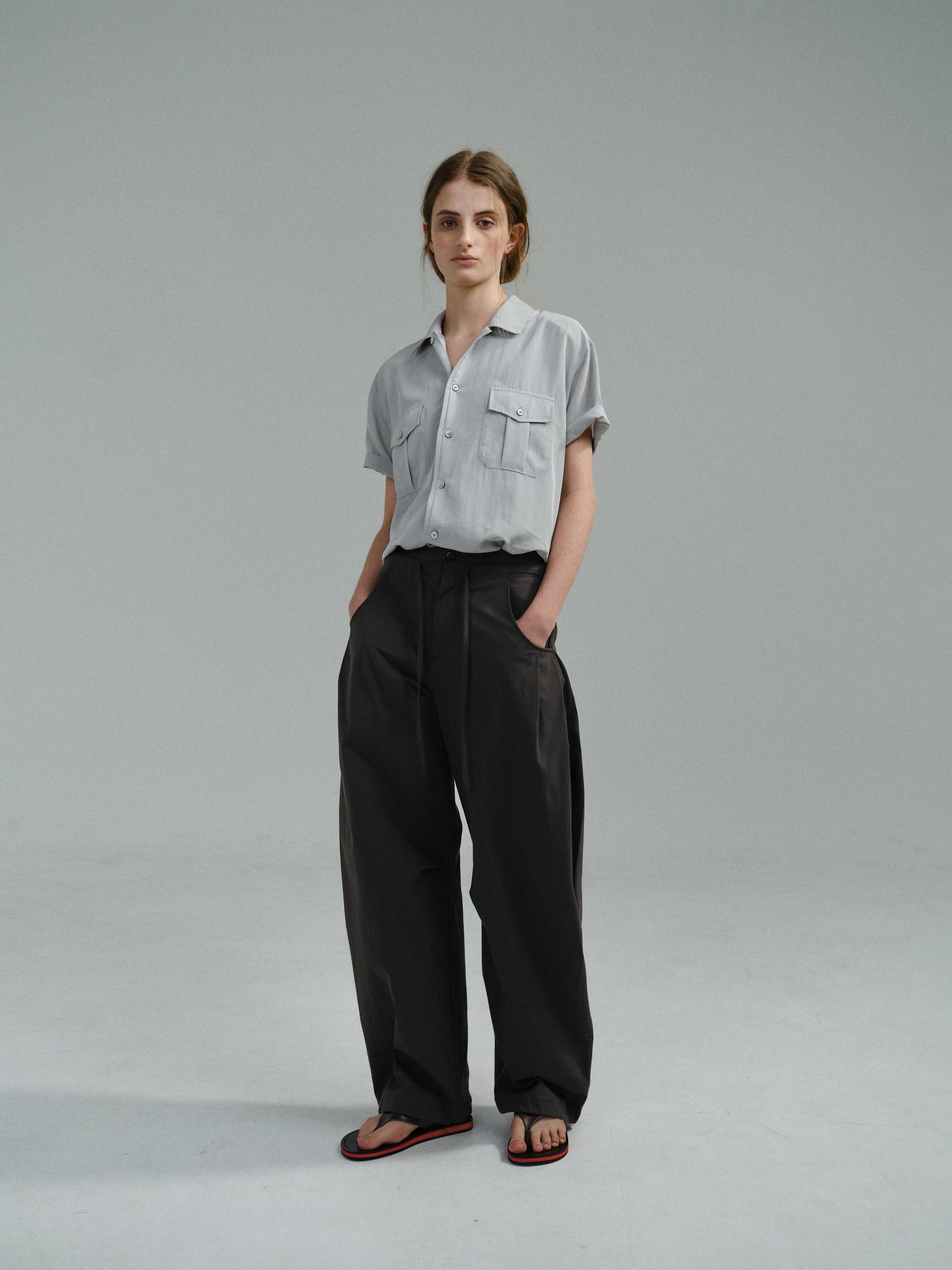 wrinkled lapel shirts (dusty sky)