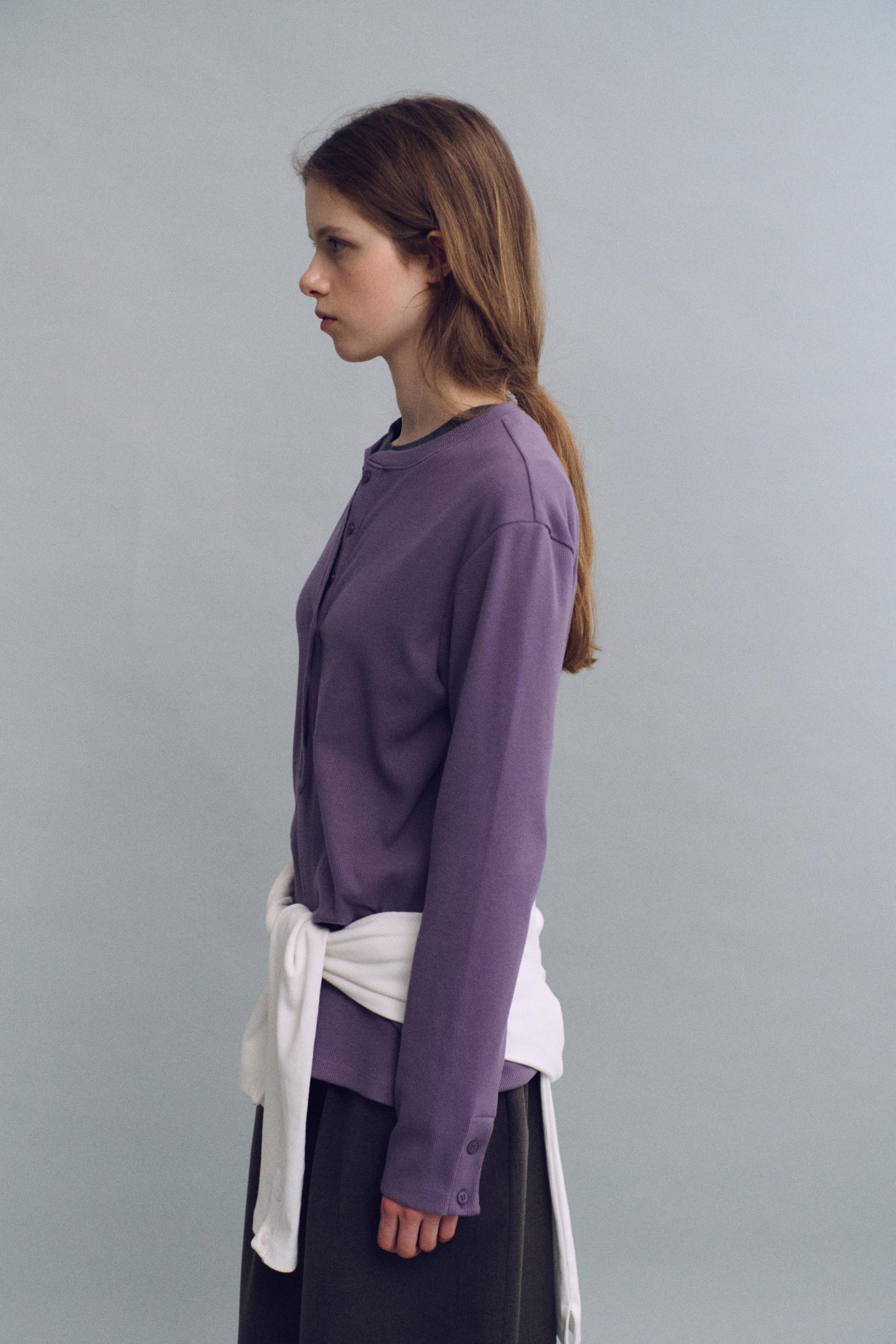 alter deep henley t-shirt (mauve purple)
