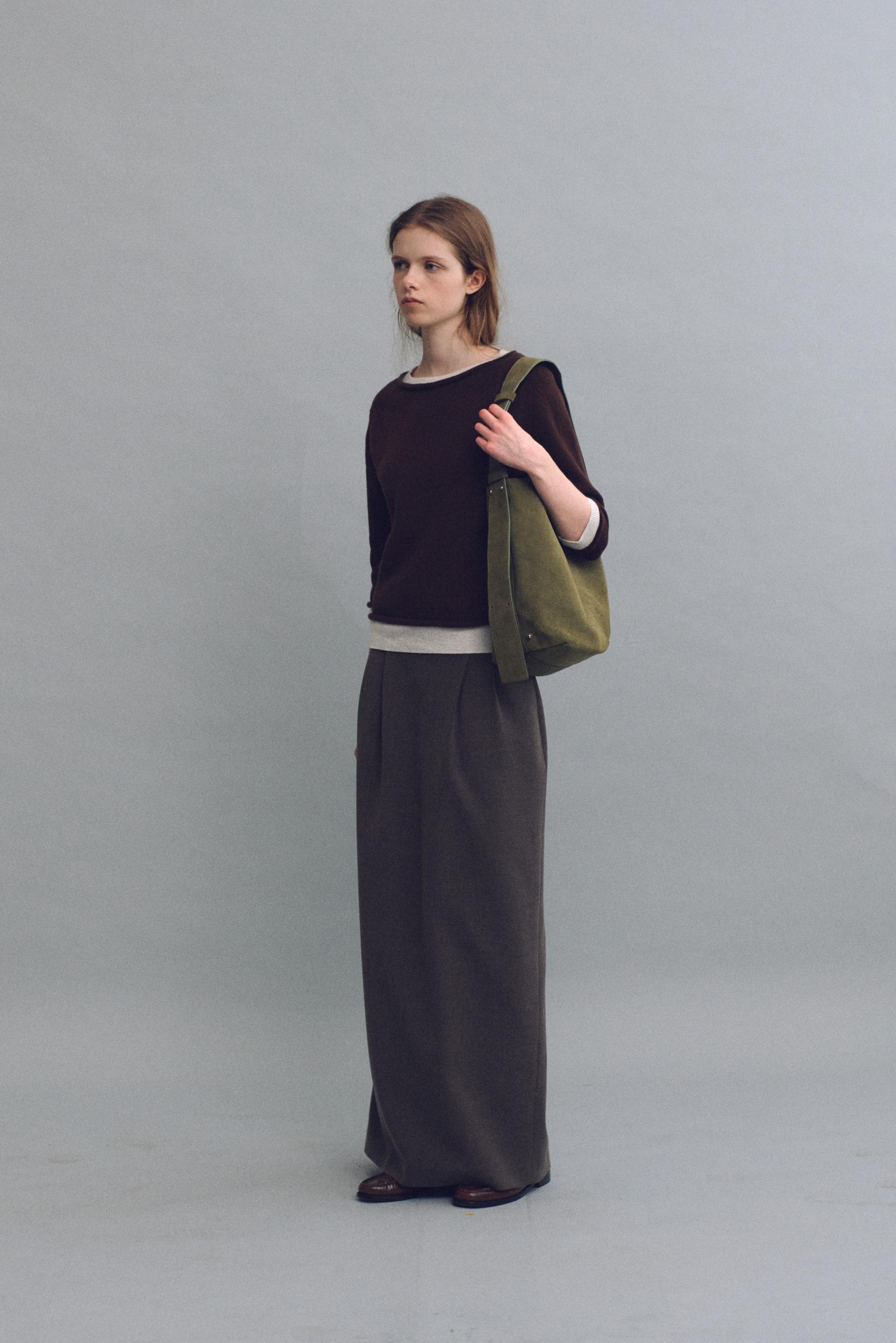 layered roll knit (brown)