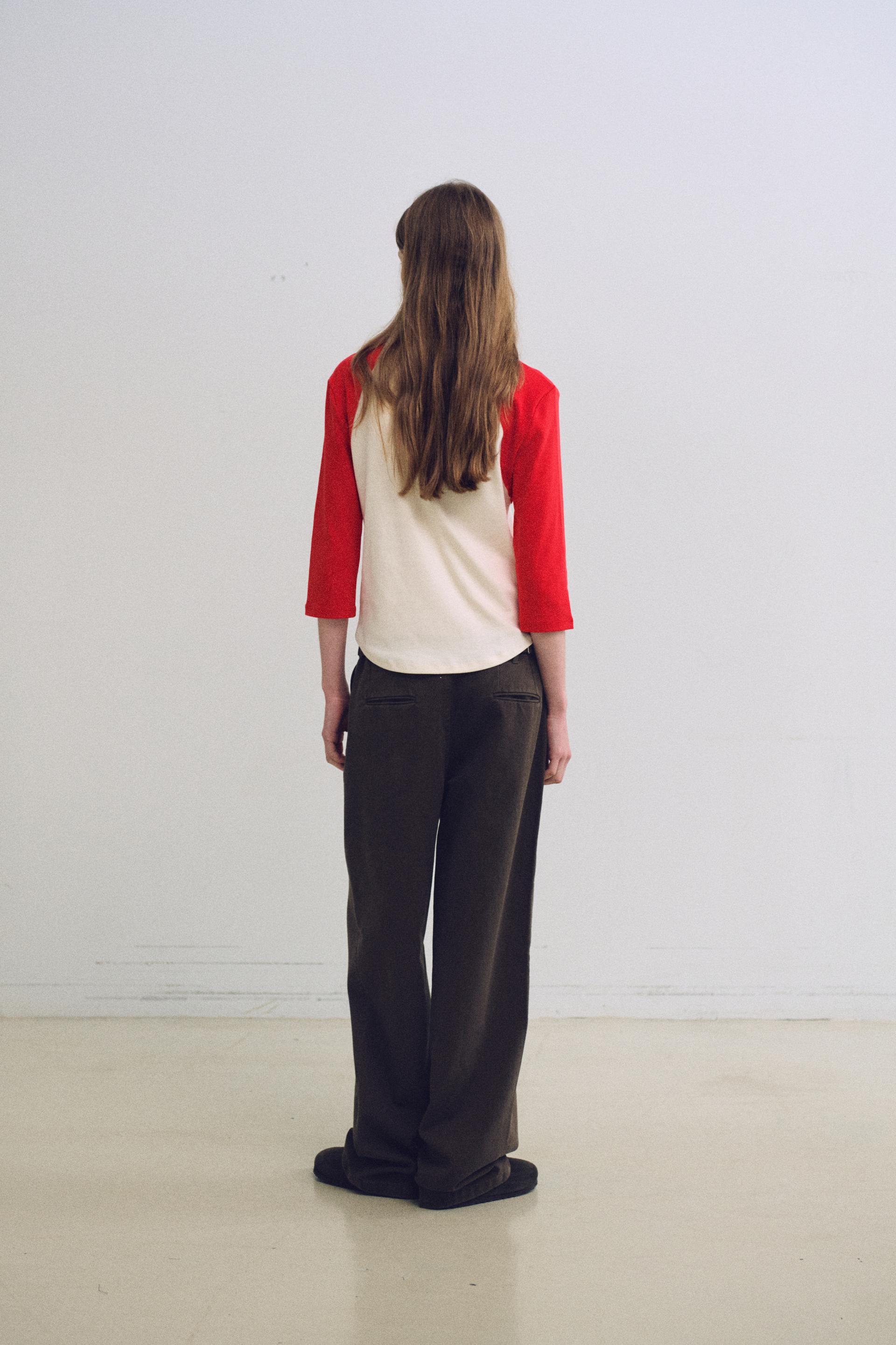 raw raglan t-shirt (red)