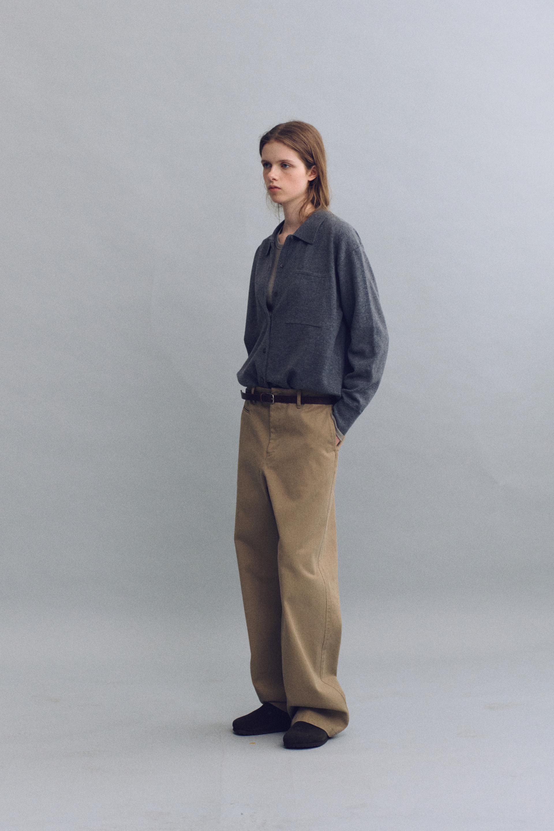 washed buckle pants (vintage beige)