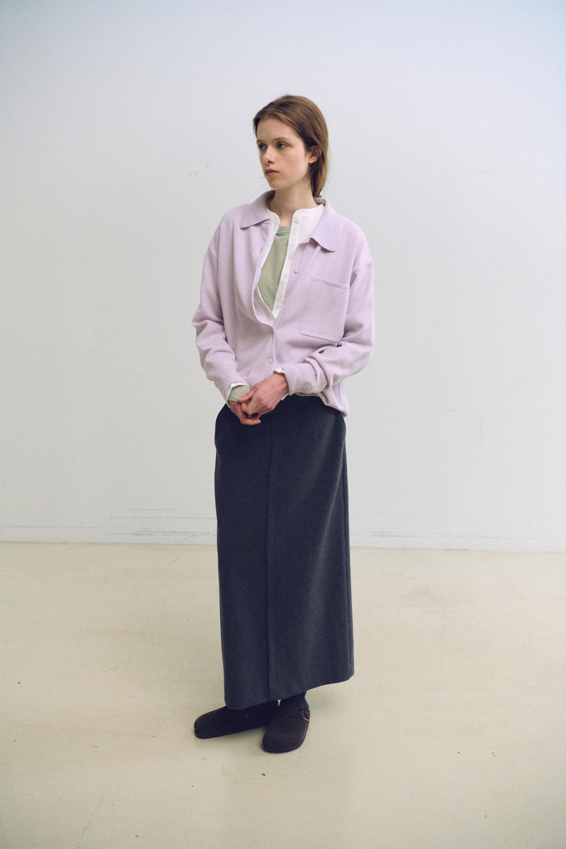 shirts pocket knit (soft pink)