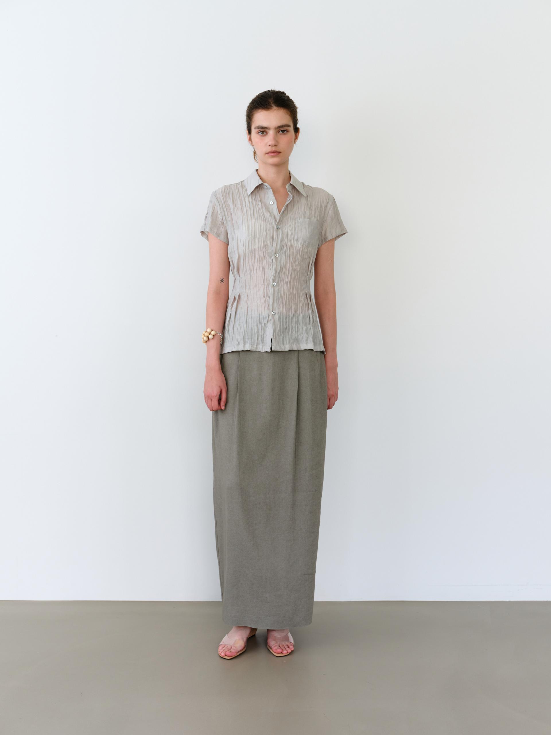 [5차 재입고] ripple half shirts (dusty mint)