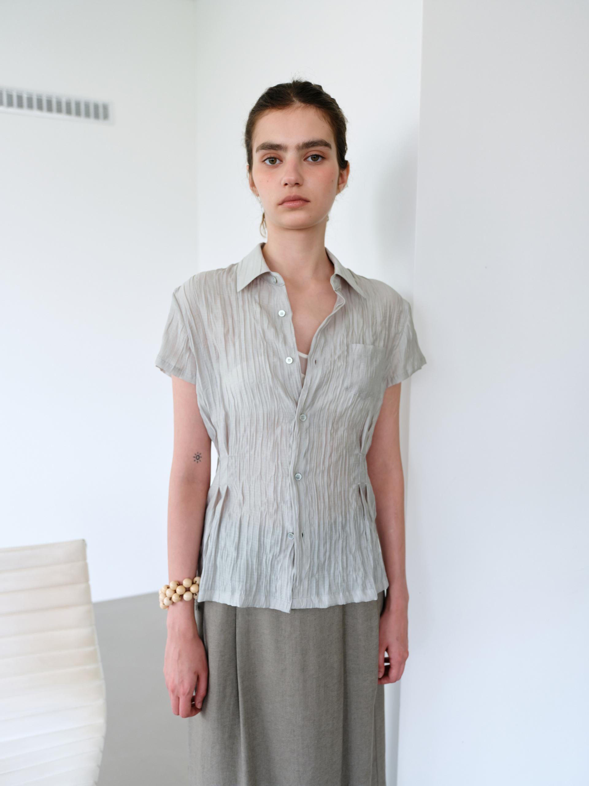 [5차 재입고] ripple half shirts (dusty mint)
