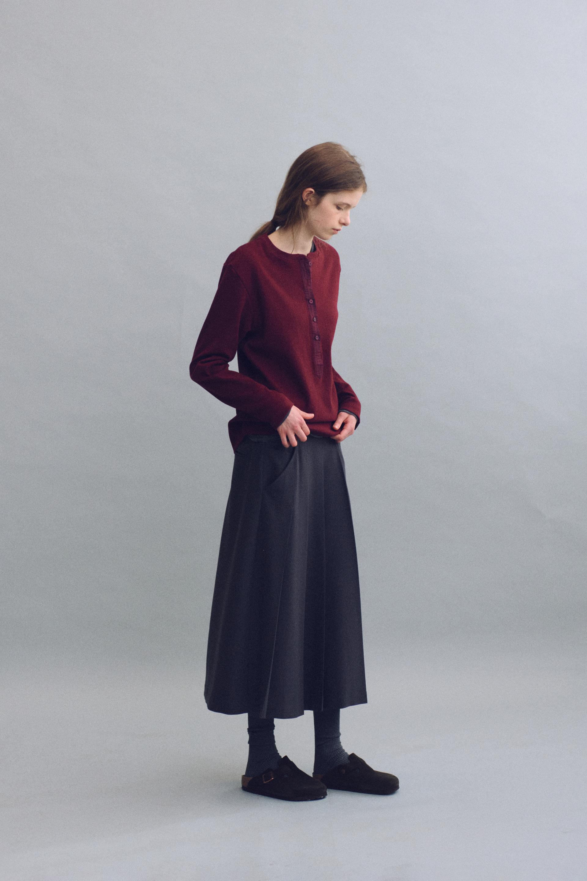 alter deep henley t-shirt (wine)