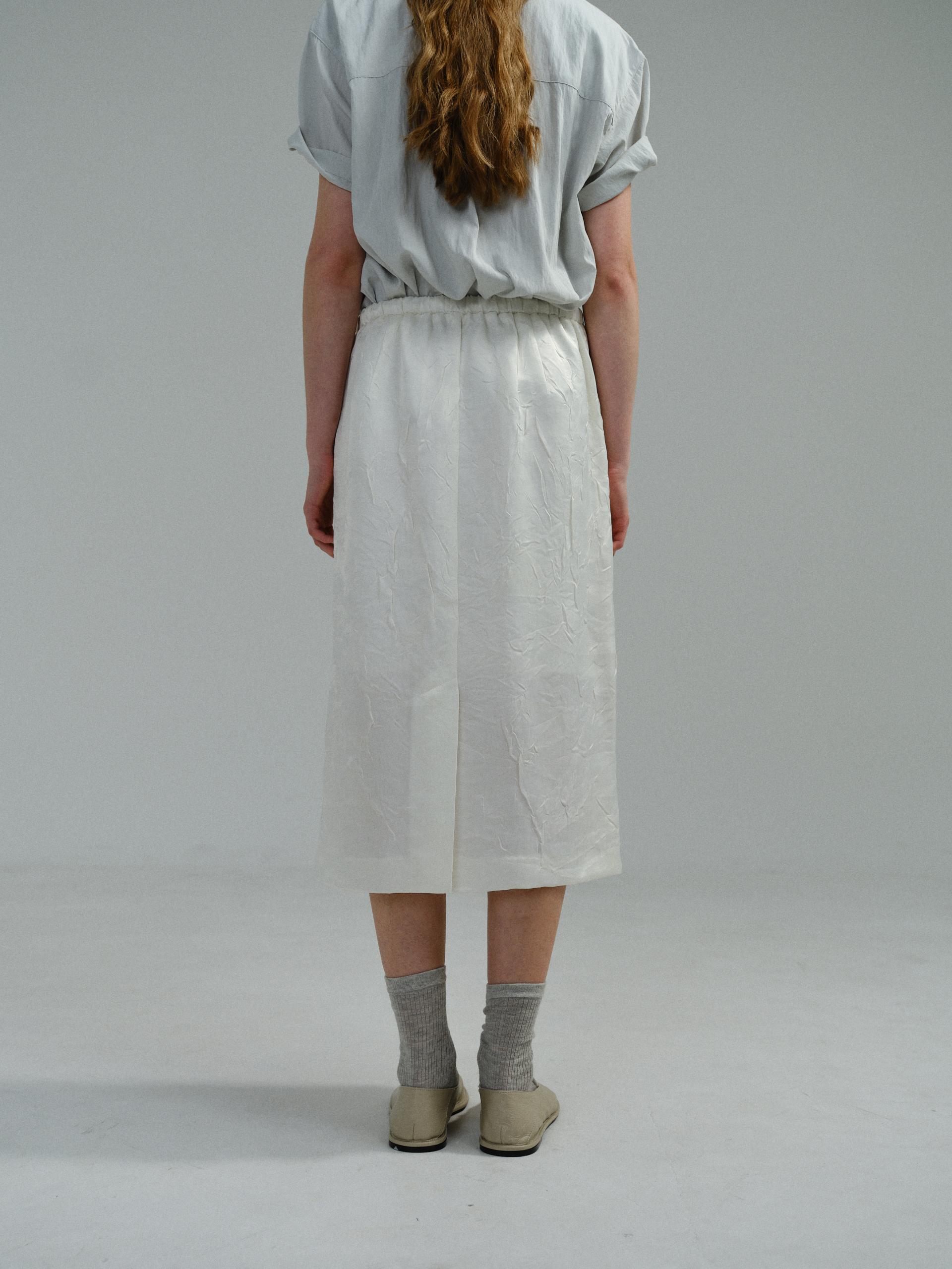 putty satin skirt (ivory)