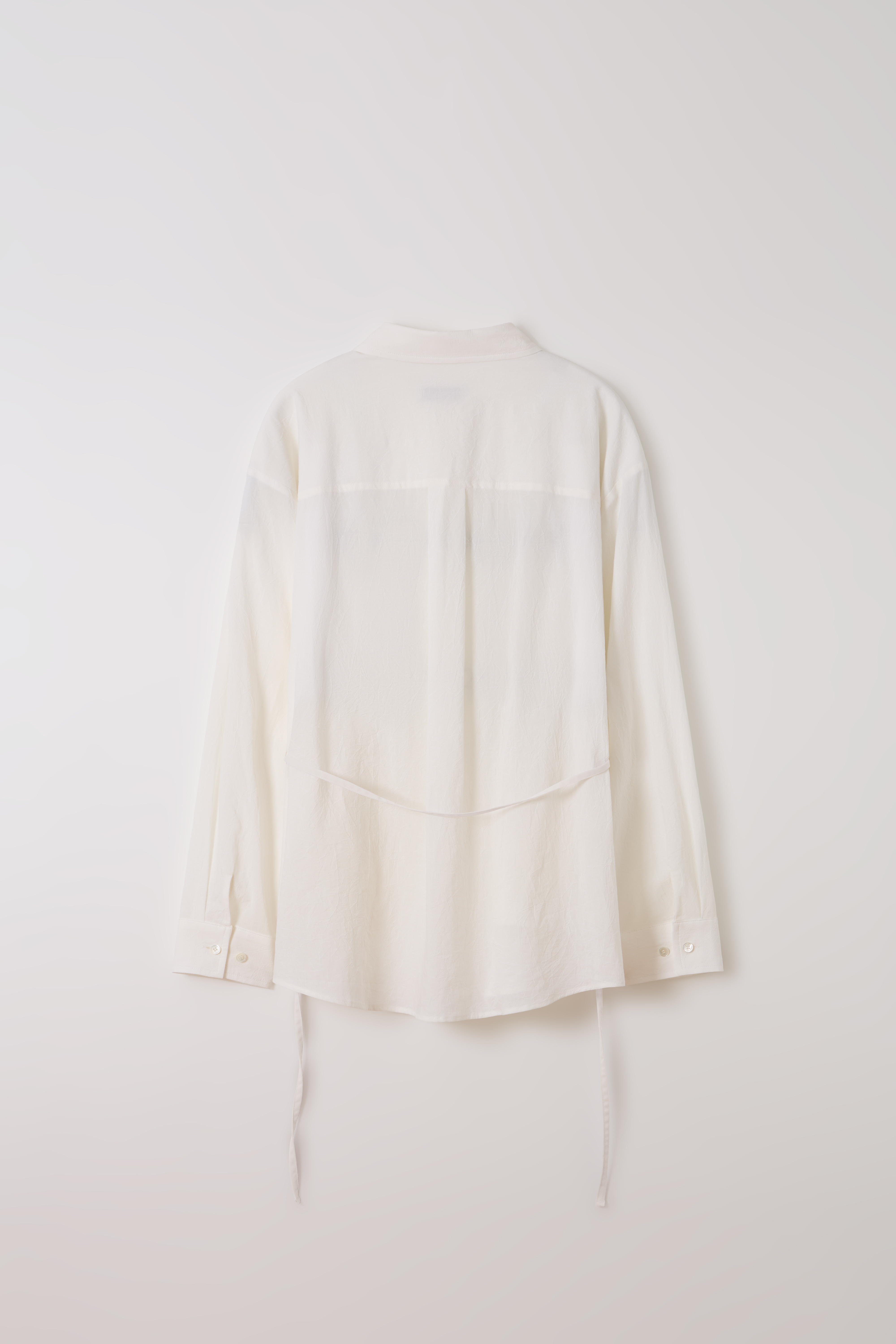 [2차 재입고] ease belted shirt (white)