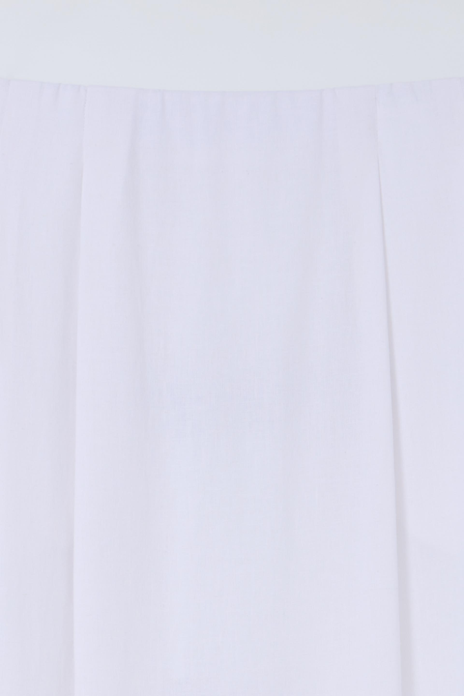 tuck maxi skirt (white)