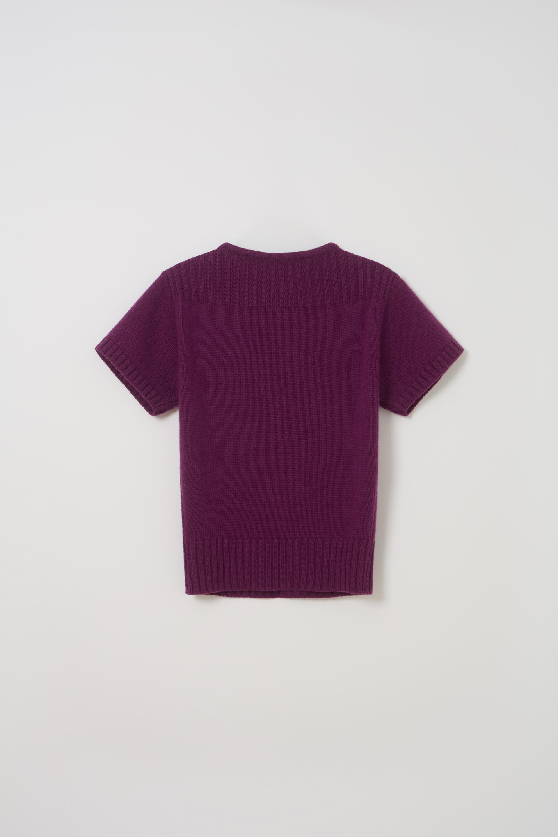 [2차 재입고] boat-neck half knit (purple)