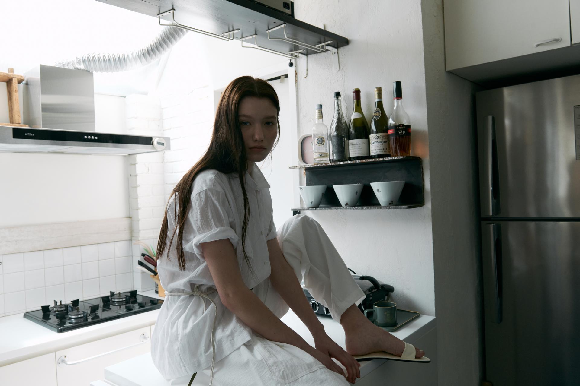 [10차 재입고] wrinkled lapel shirts (white stripe)