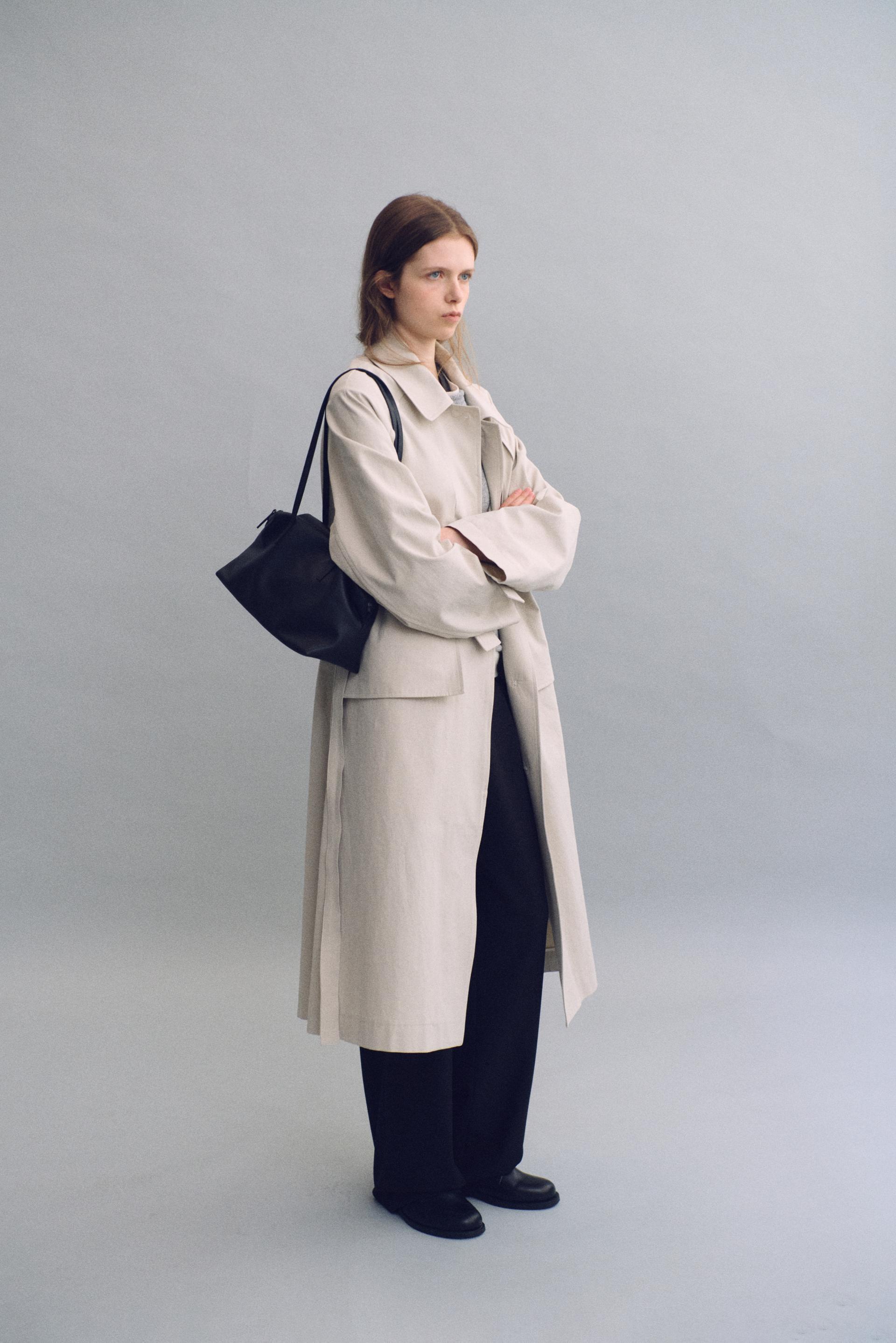 vent trench coat (ivory)