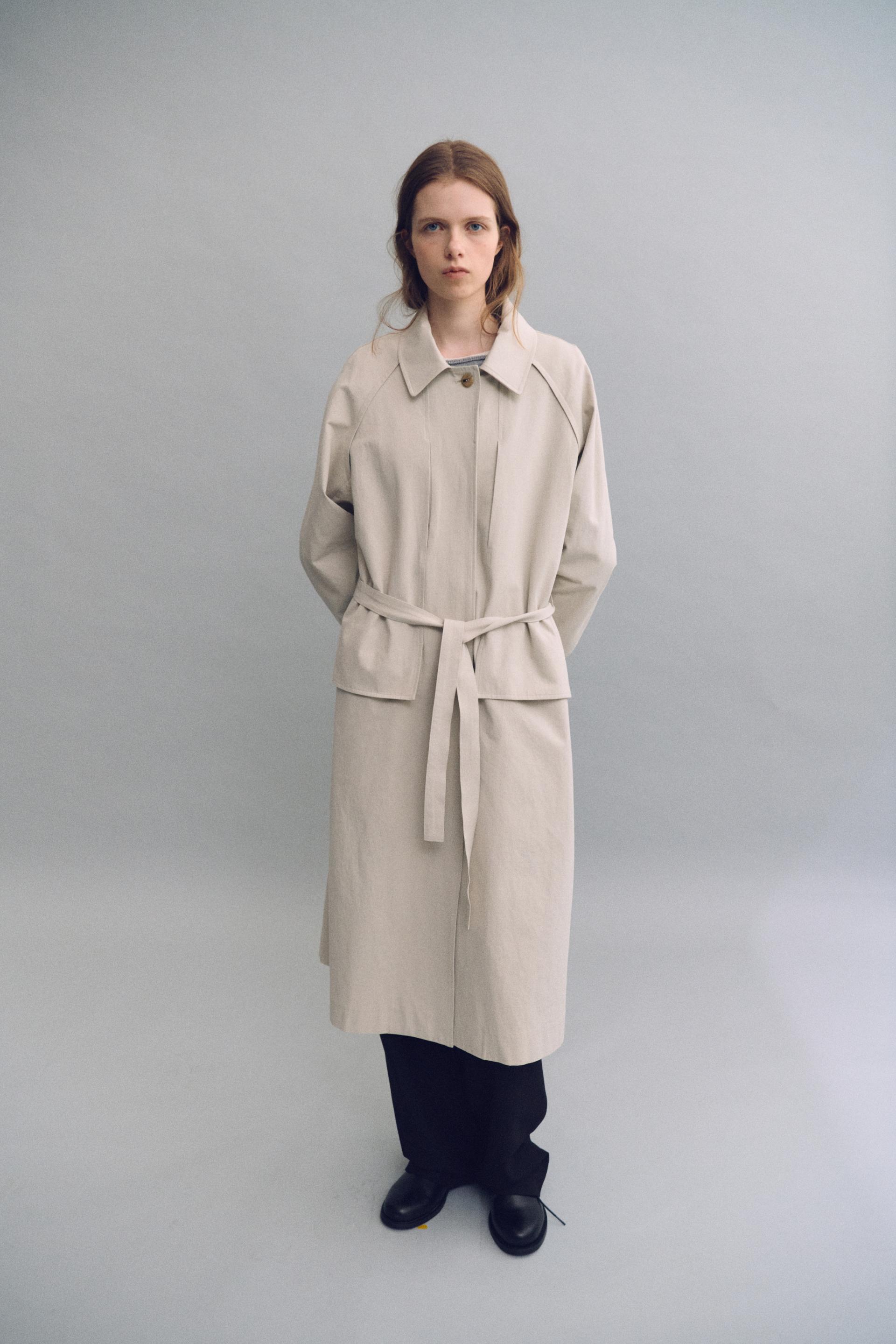 vent trench coat (ivory)