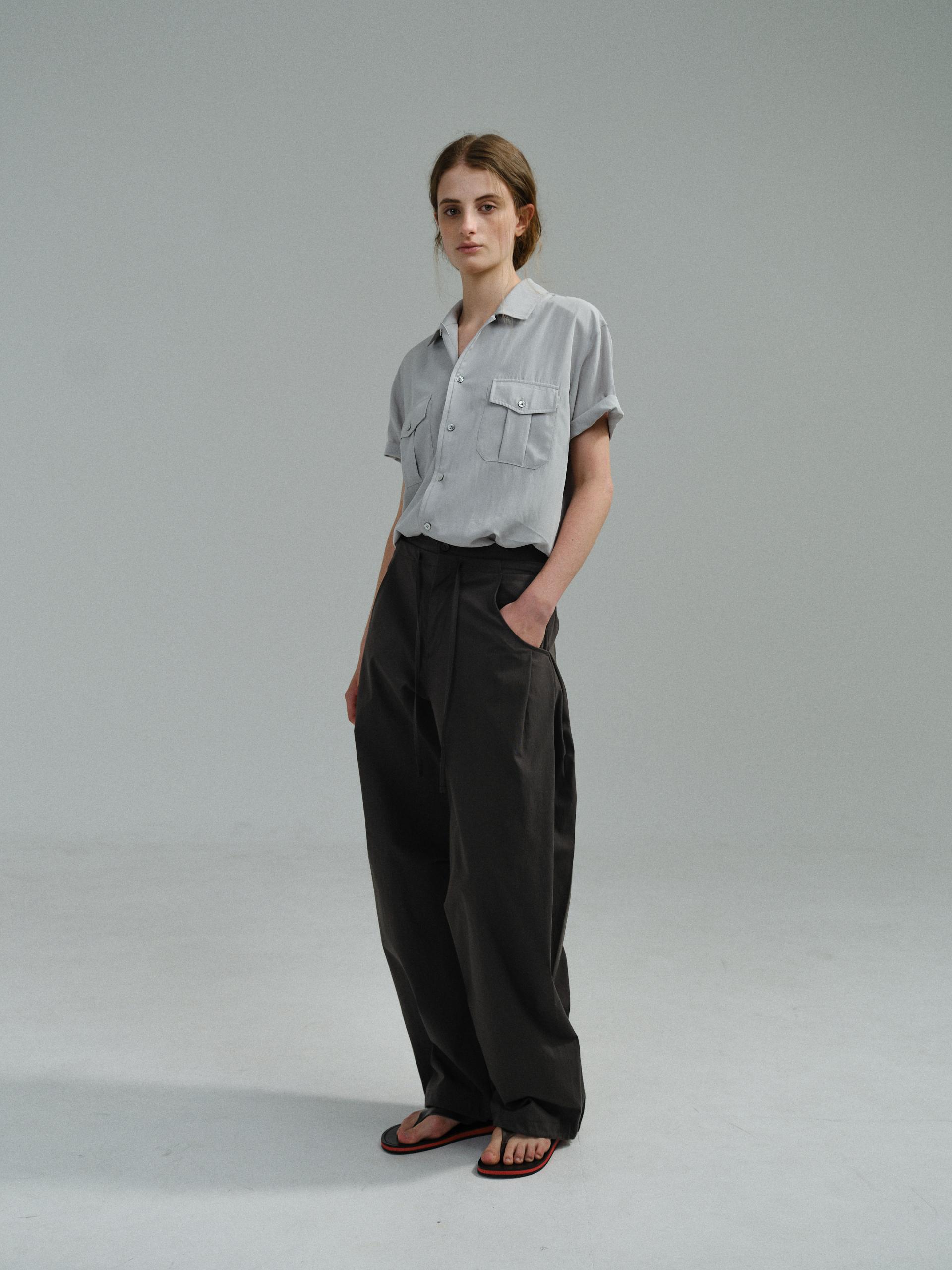wrinkled lapel shirts (dusty sky)
