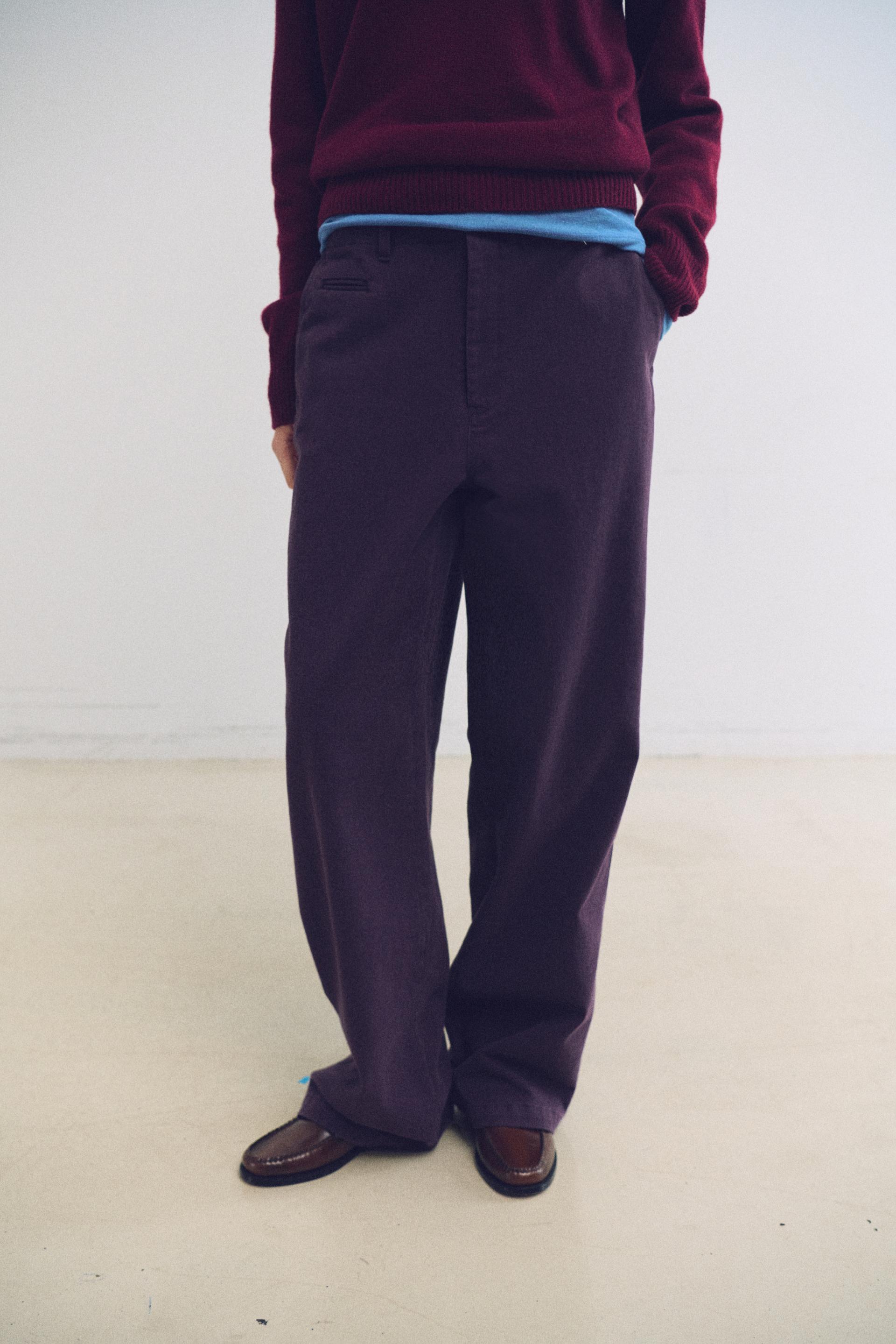 washed buckle pants (vintage purple)