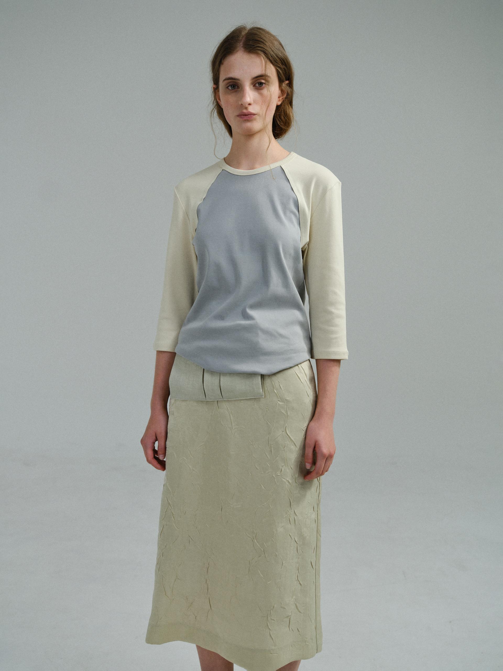 putty satin skirt (citron yellow)