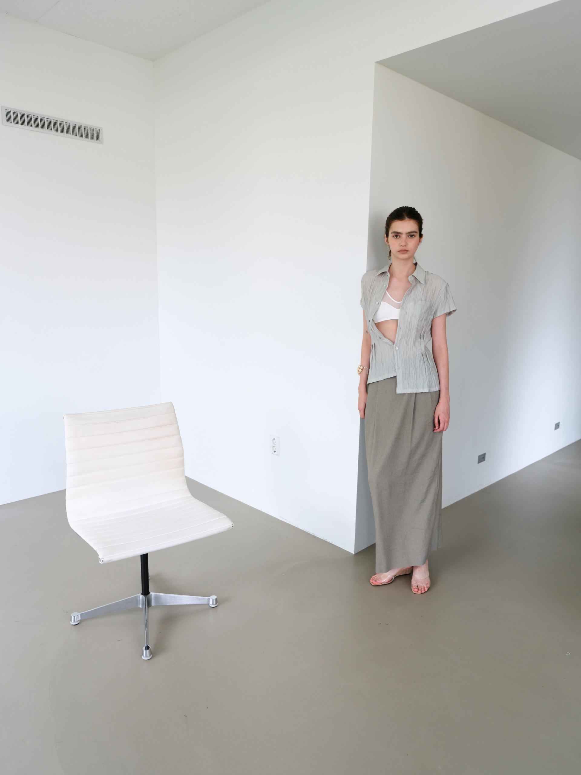 [5차 재입고] ripple half shirts (dusty mint)