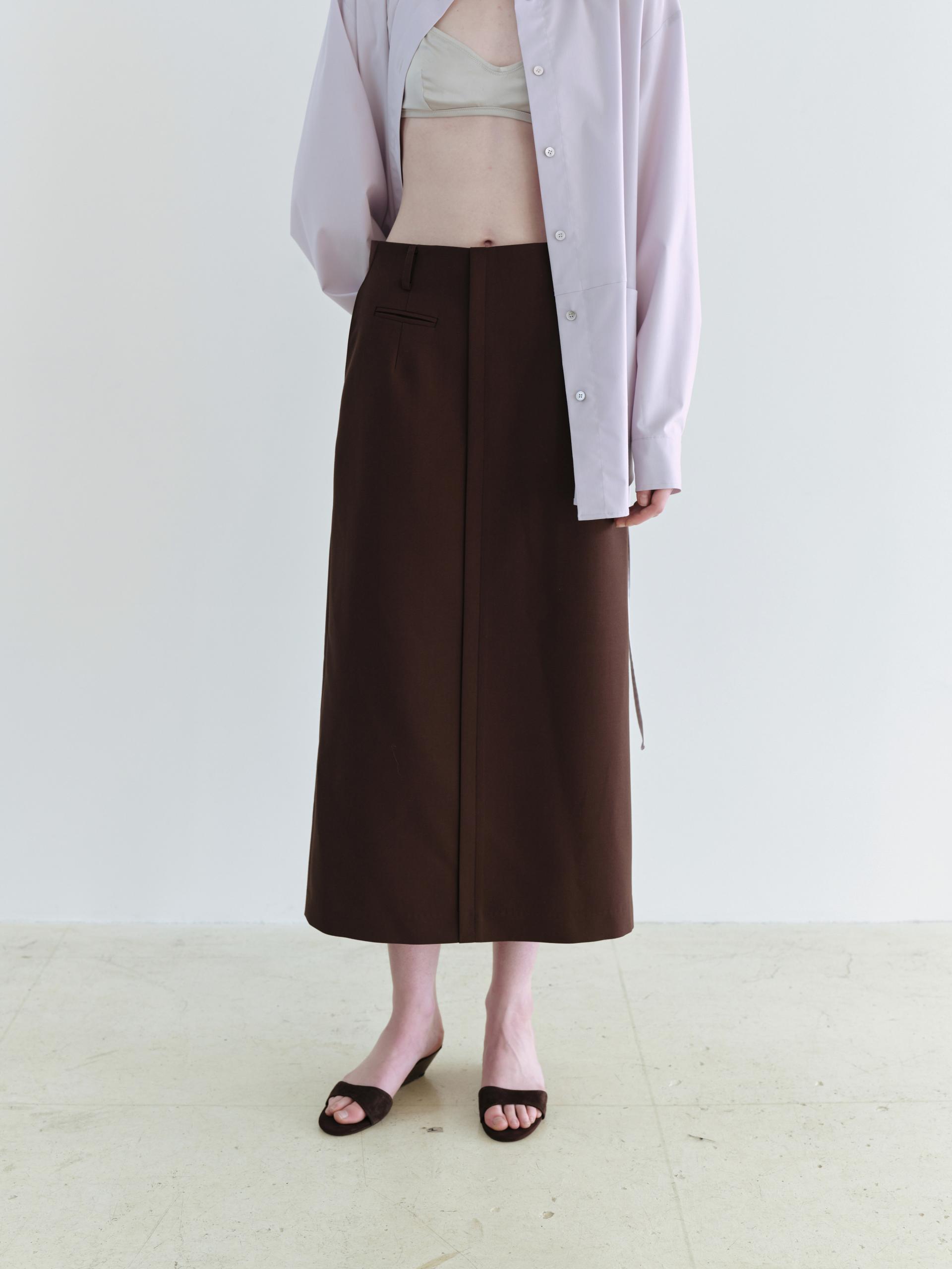 [17차 재입고] lip pencil skirt (brown)