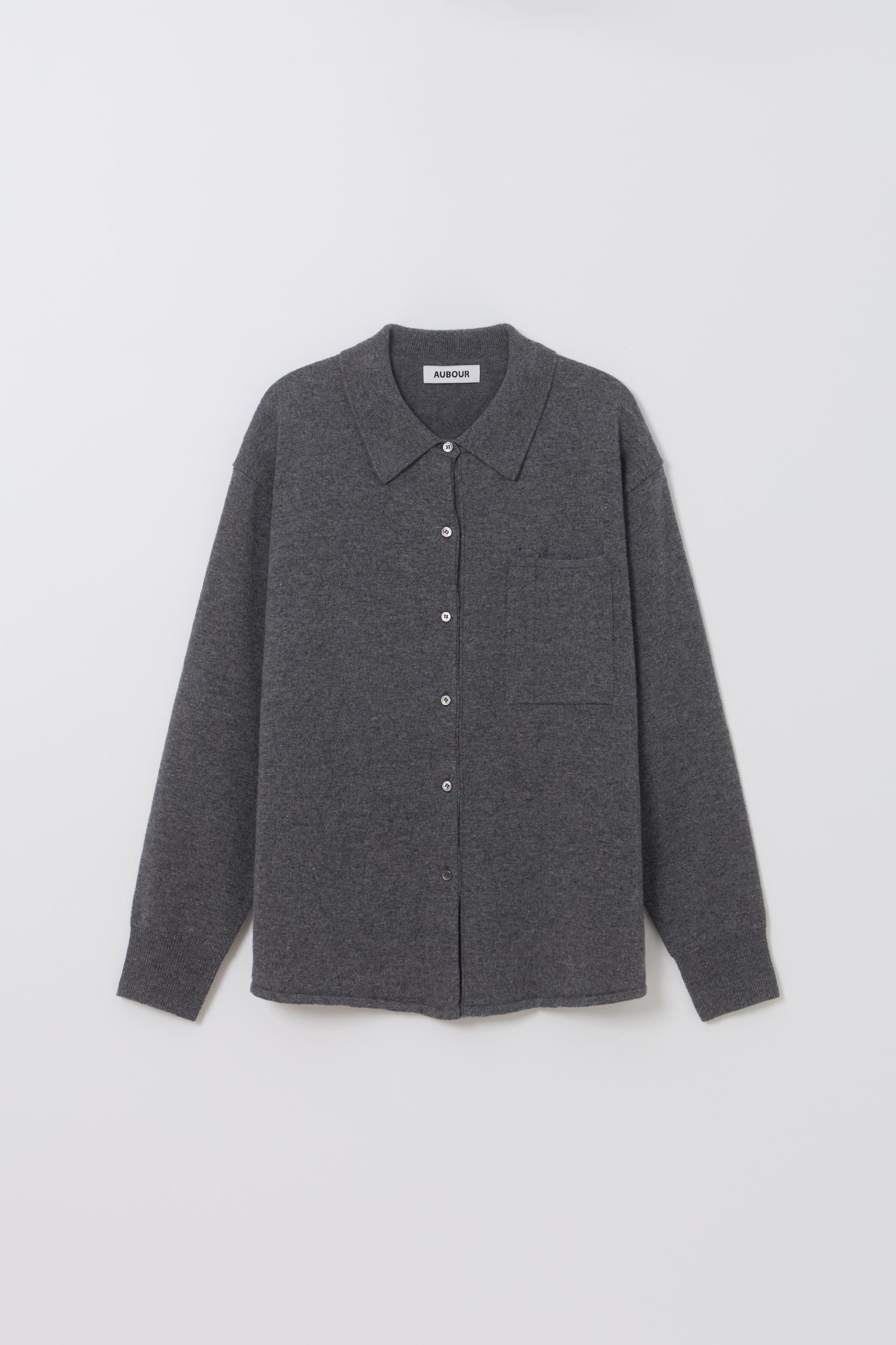 shirts pocket knit (charcoal)