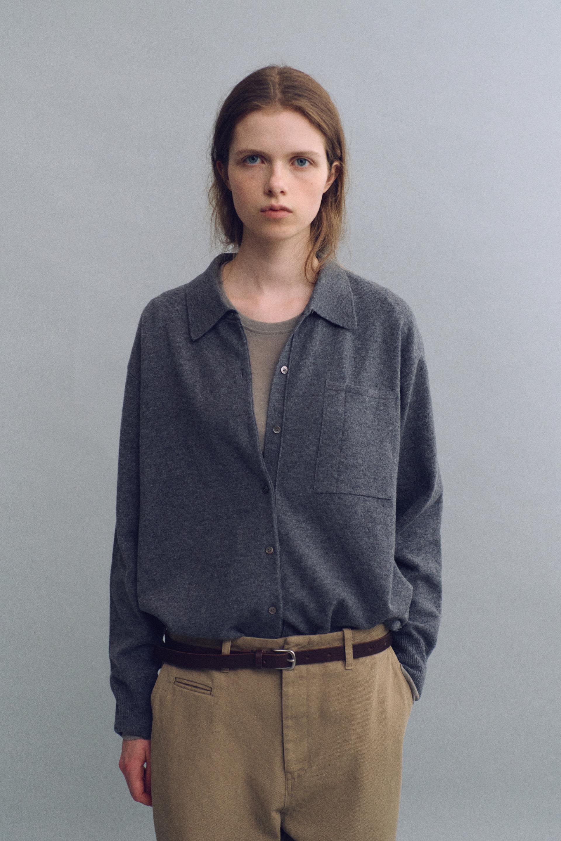 shirts pocket knit (charcoal)