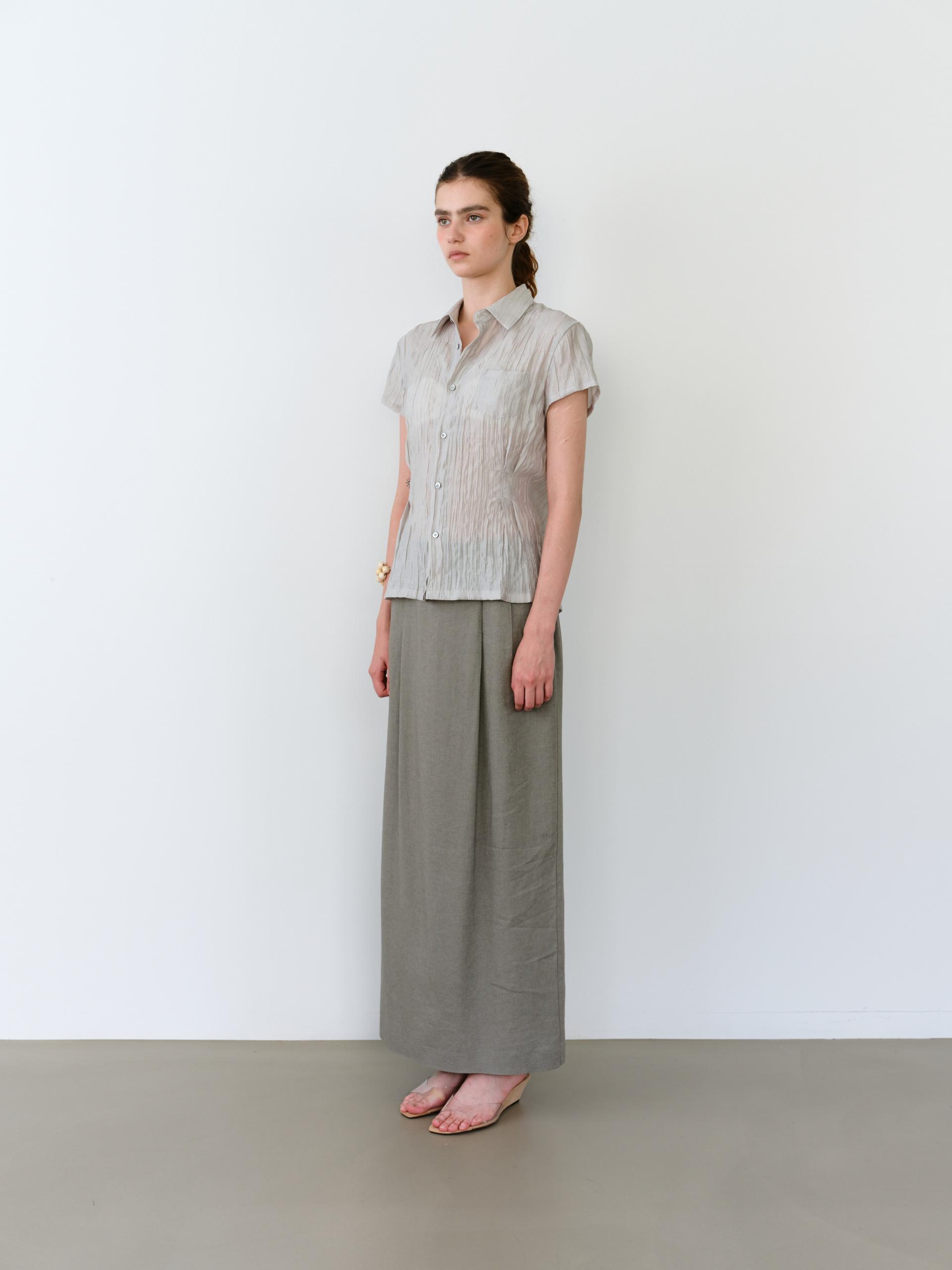 [5차 재입고] ripple half shirts (dusty mint)