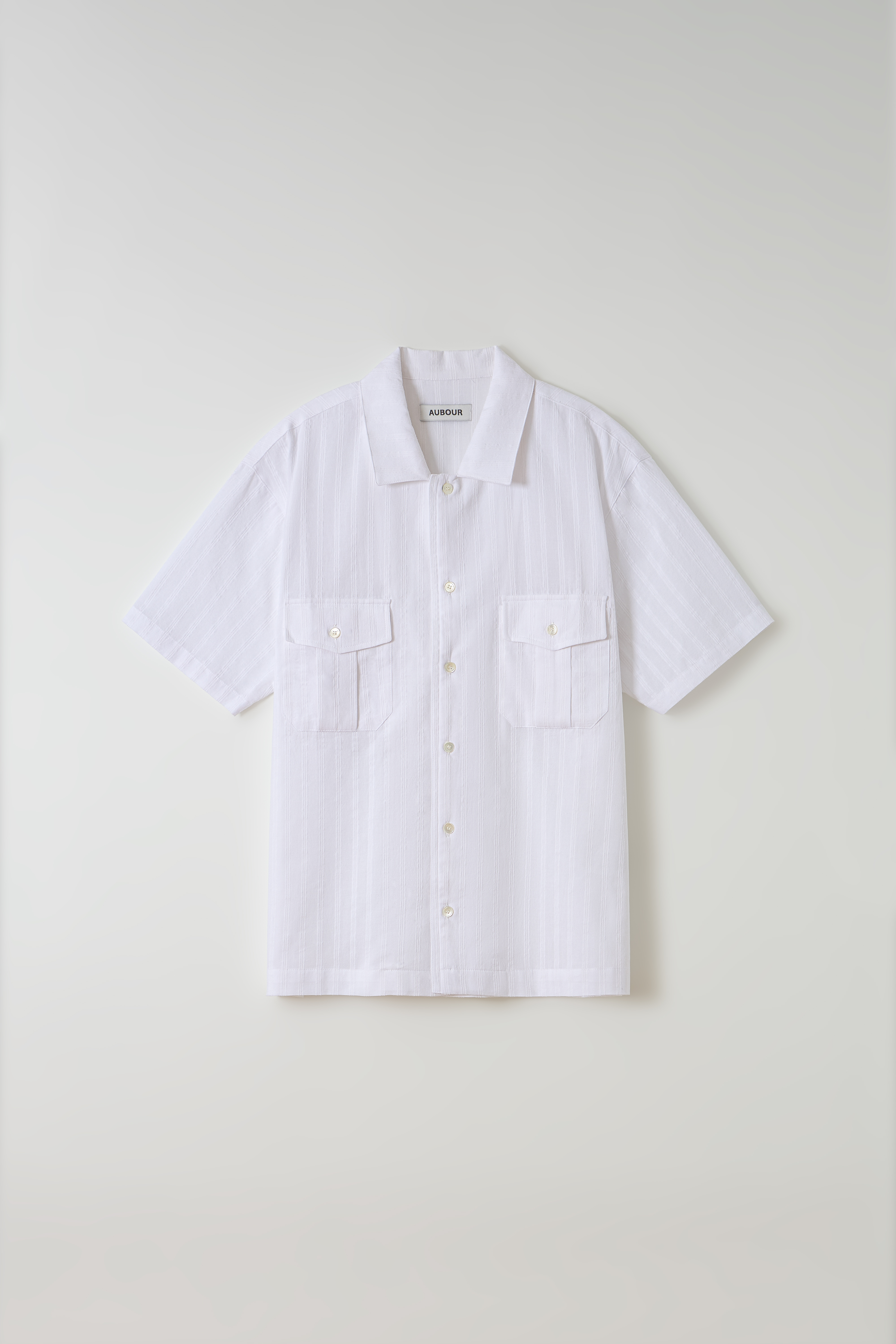 [10차 재입고] wrinkled lapel shirts (white stripe)