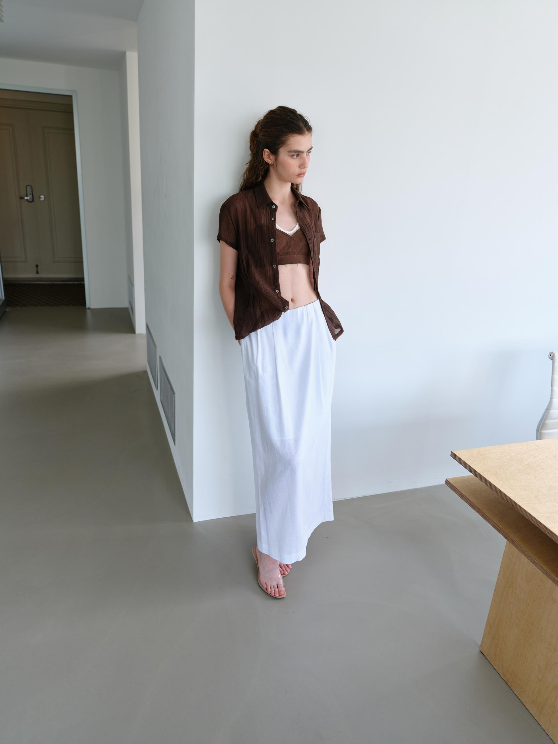 ripple half shirts (brown)