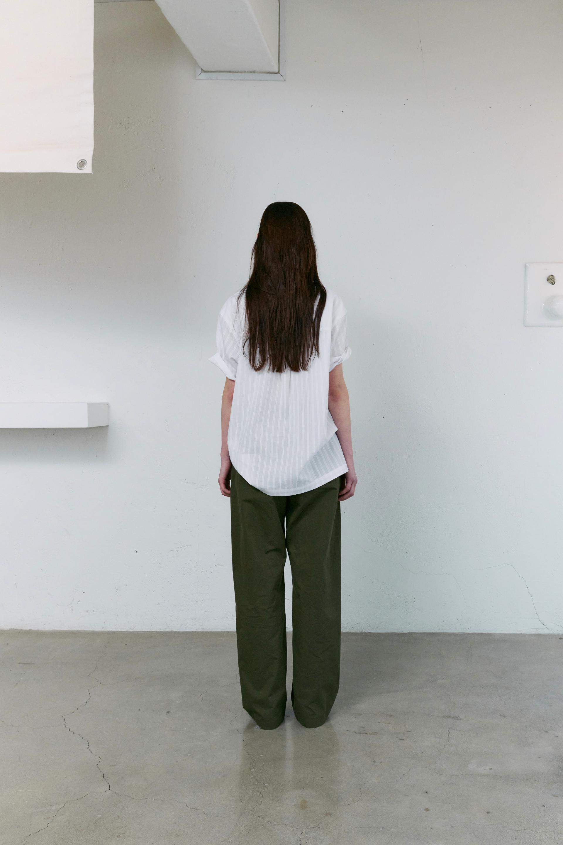 [10차 재입고] wrinkled lapel shirts (white stripe)