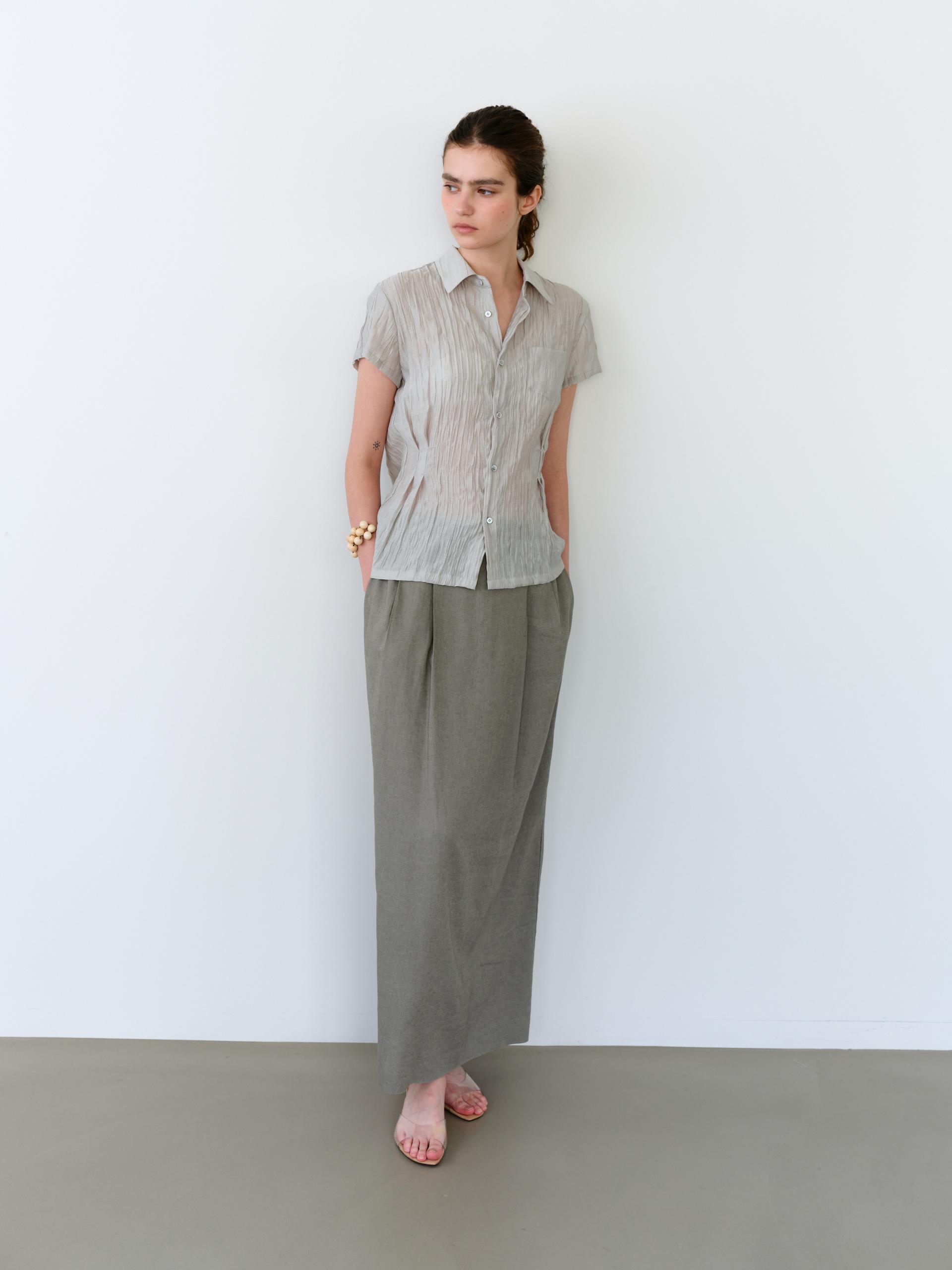 [5차 재입고] ripple half shirts (dusty mint)