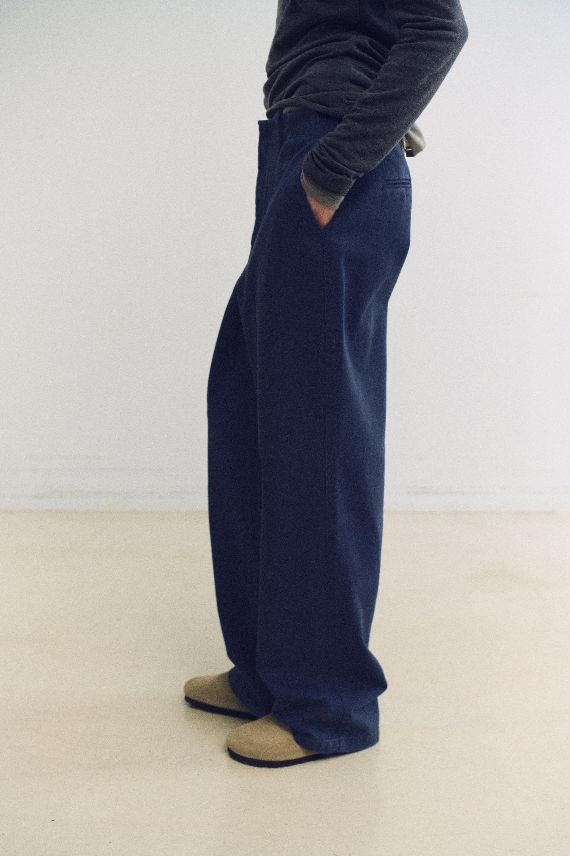 washed buckle pants (vintage blue)