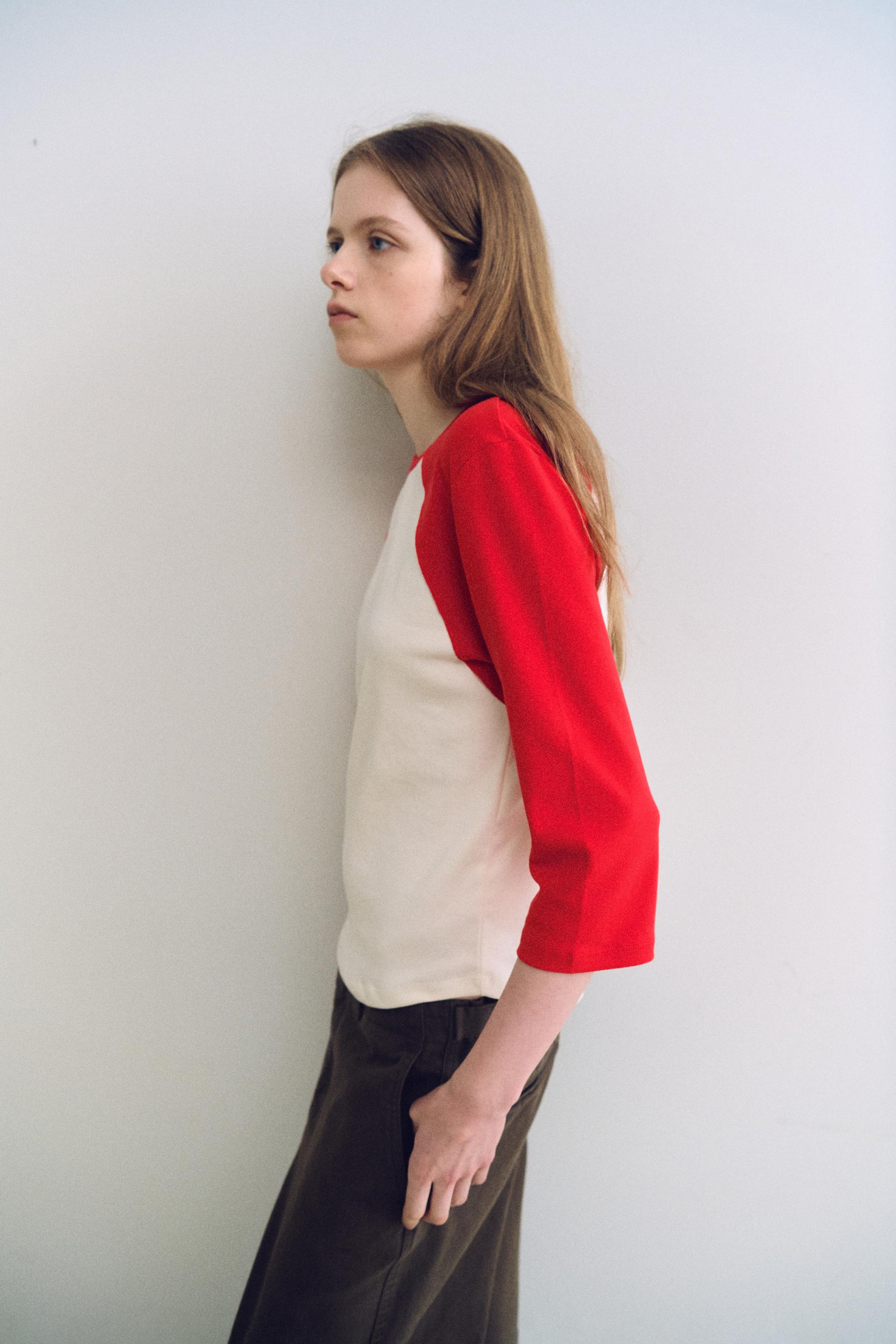 raw raglan t-shirt (red)