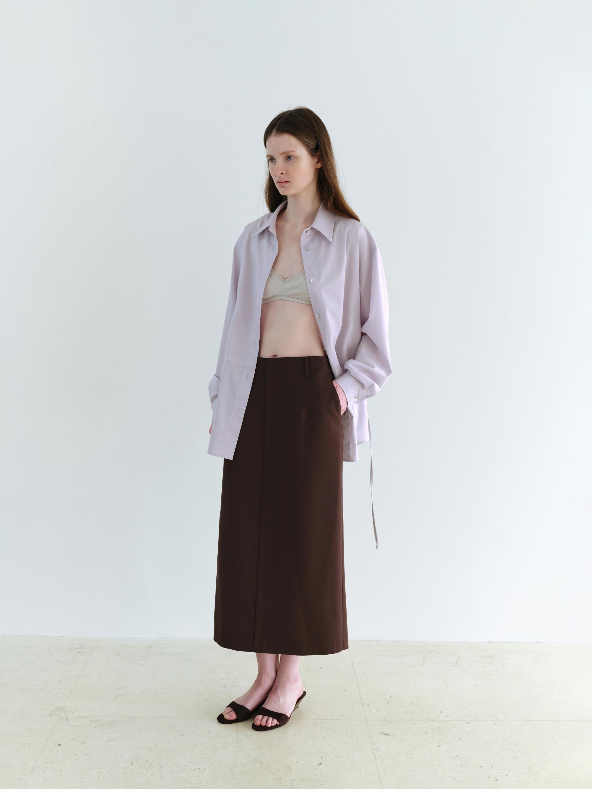 [17차 재입고] lip pencil skirt (brown)