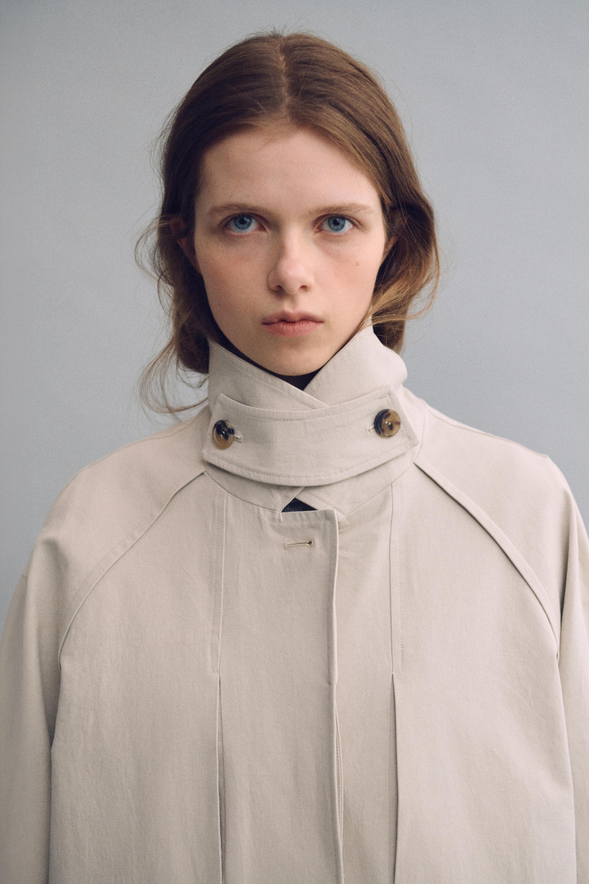 vent trench coat (ivory)