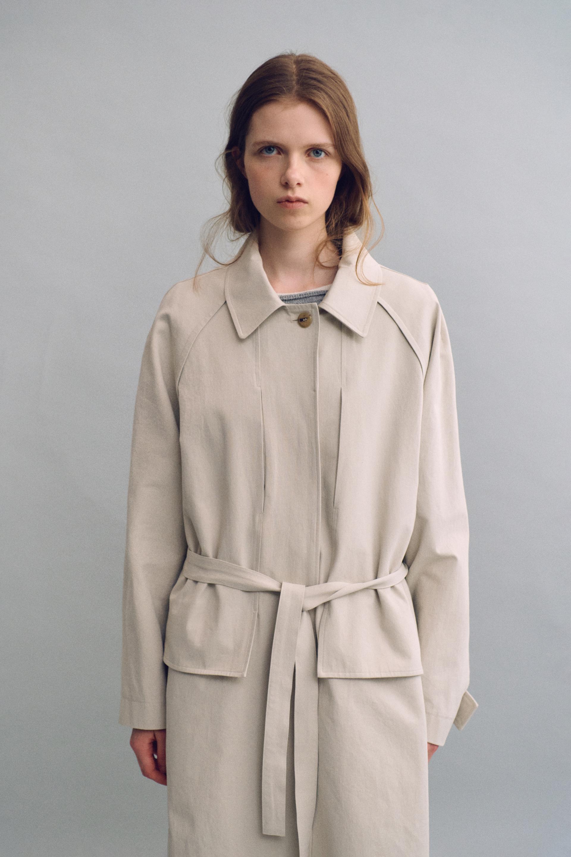 vent trench coat (ivory)