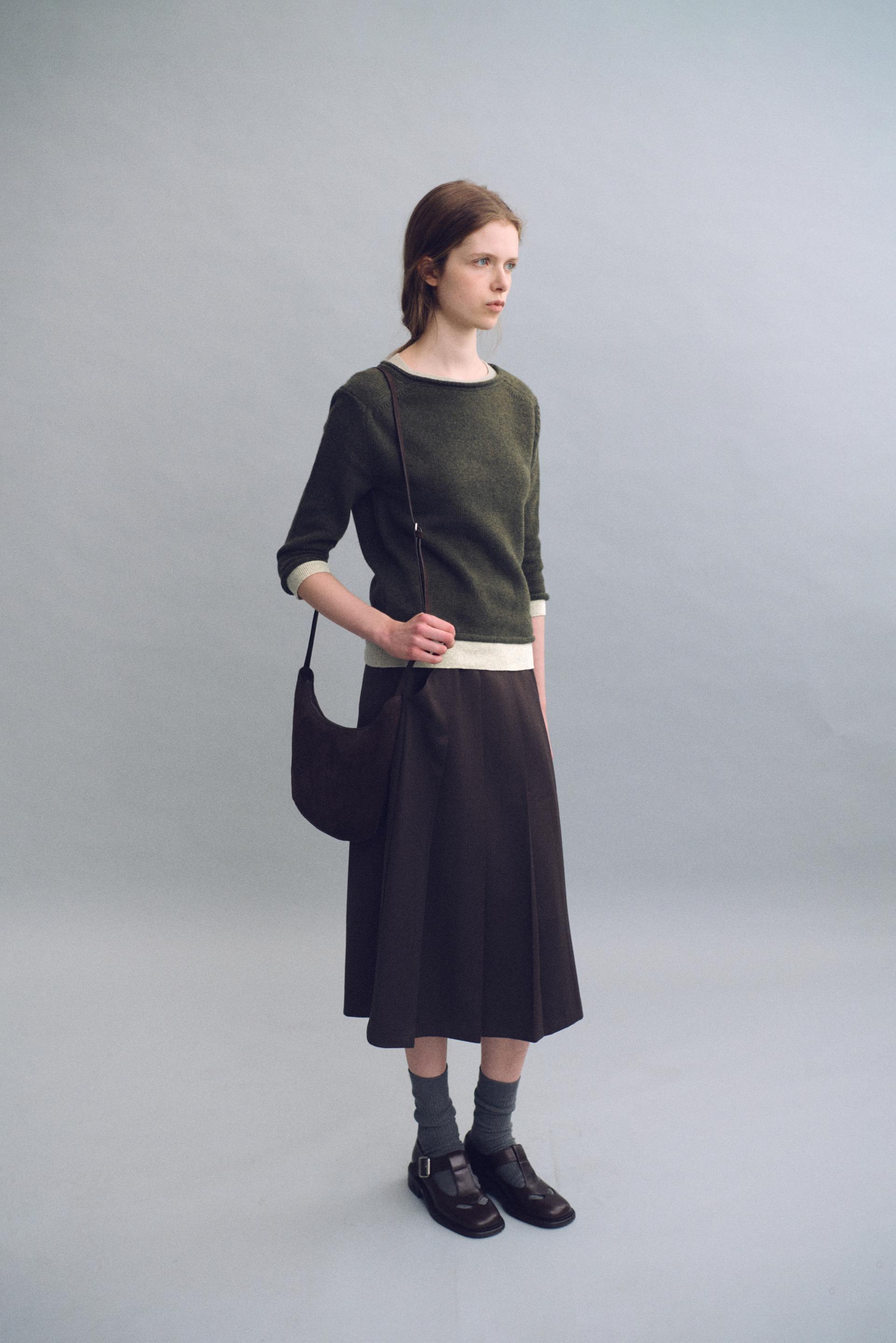 [7차 재입고 9/15 순차배송] double pocket pleats skirt (brown)