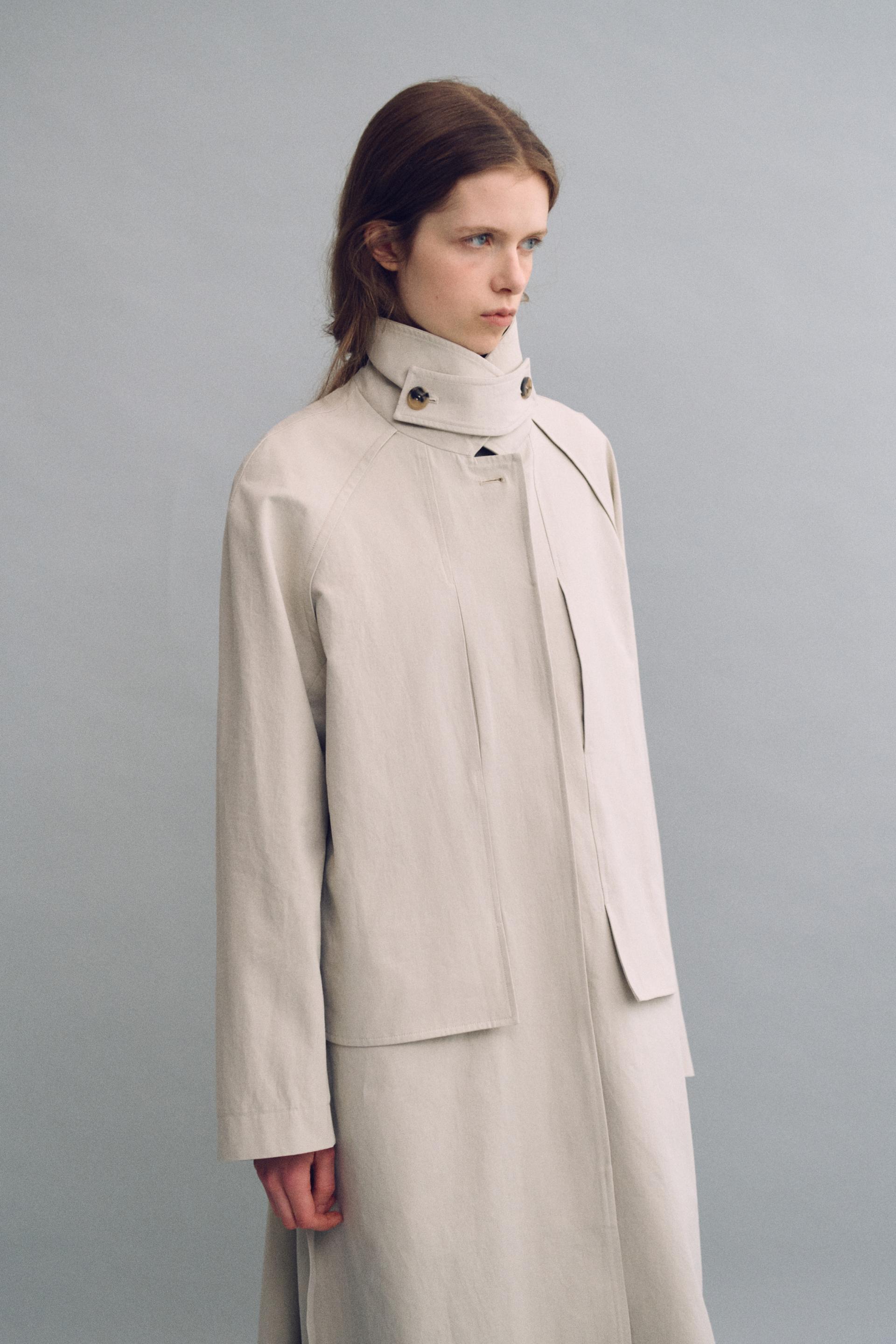 vent trench coat (ivory)