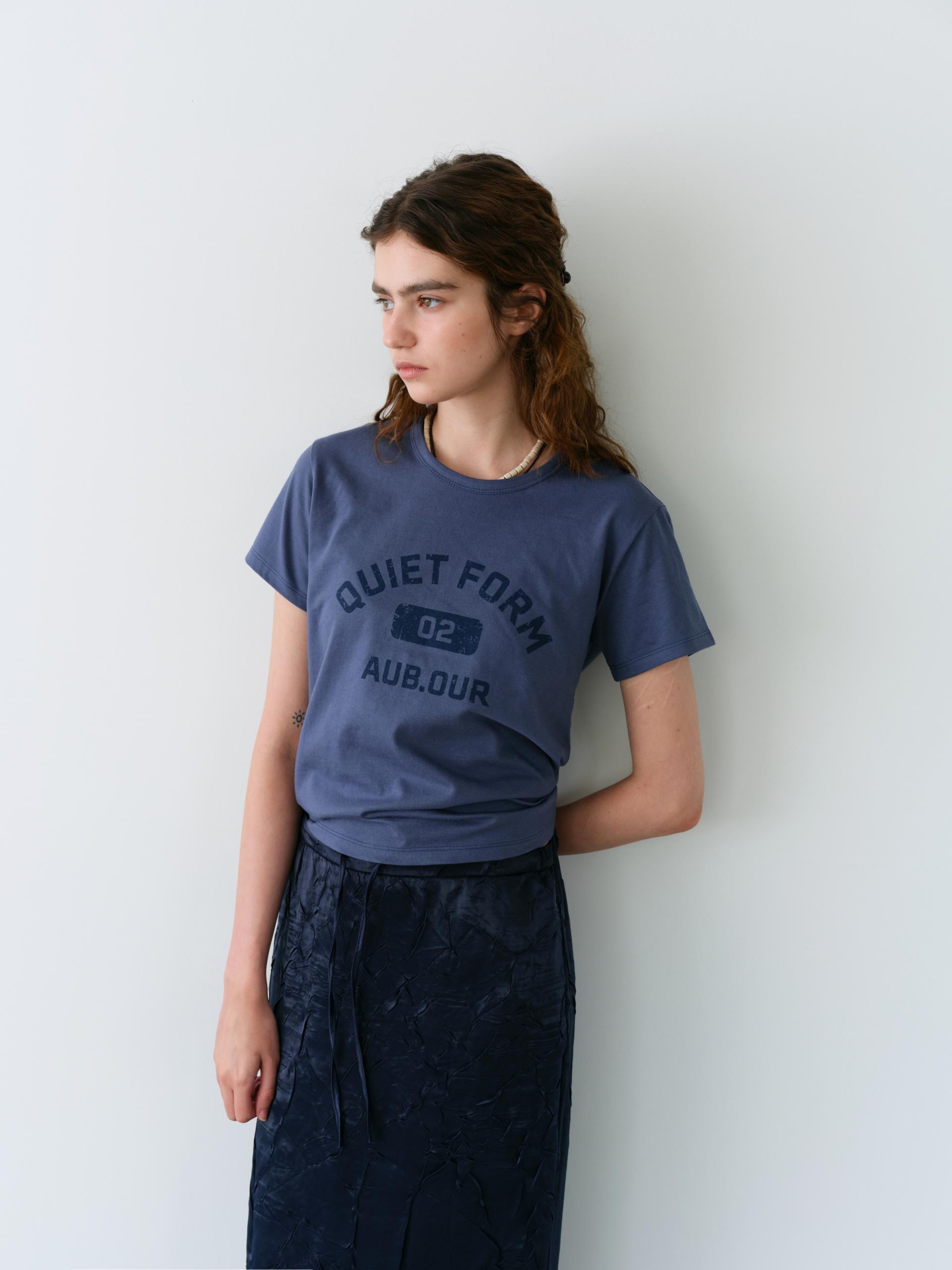 [2차 재입고] vintage form t-shirt (dusty blue)