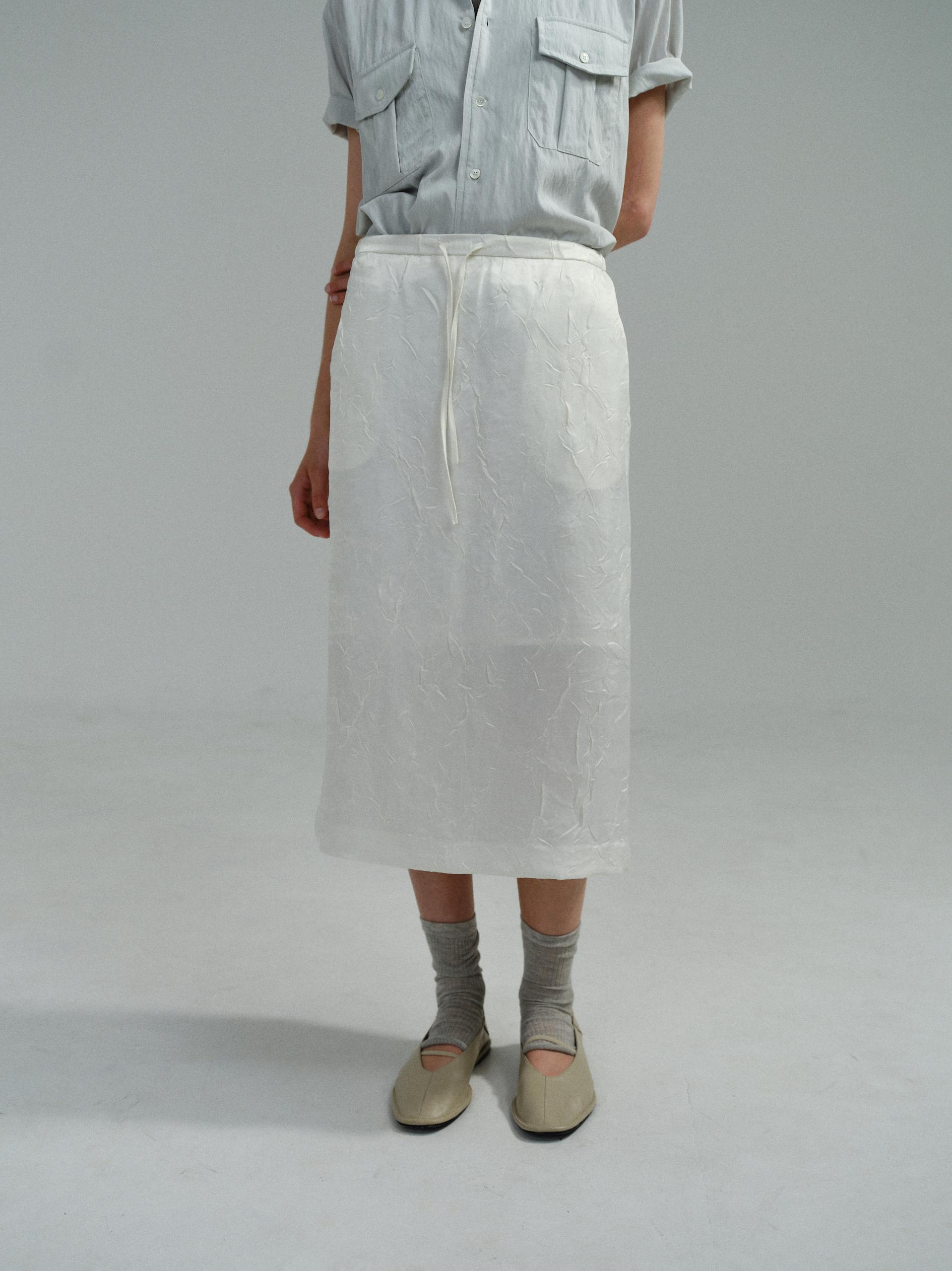 putty satin skirt (ivory)