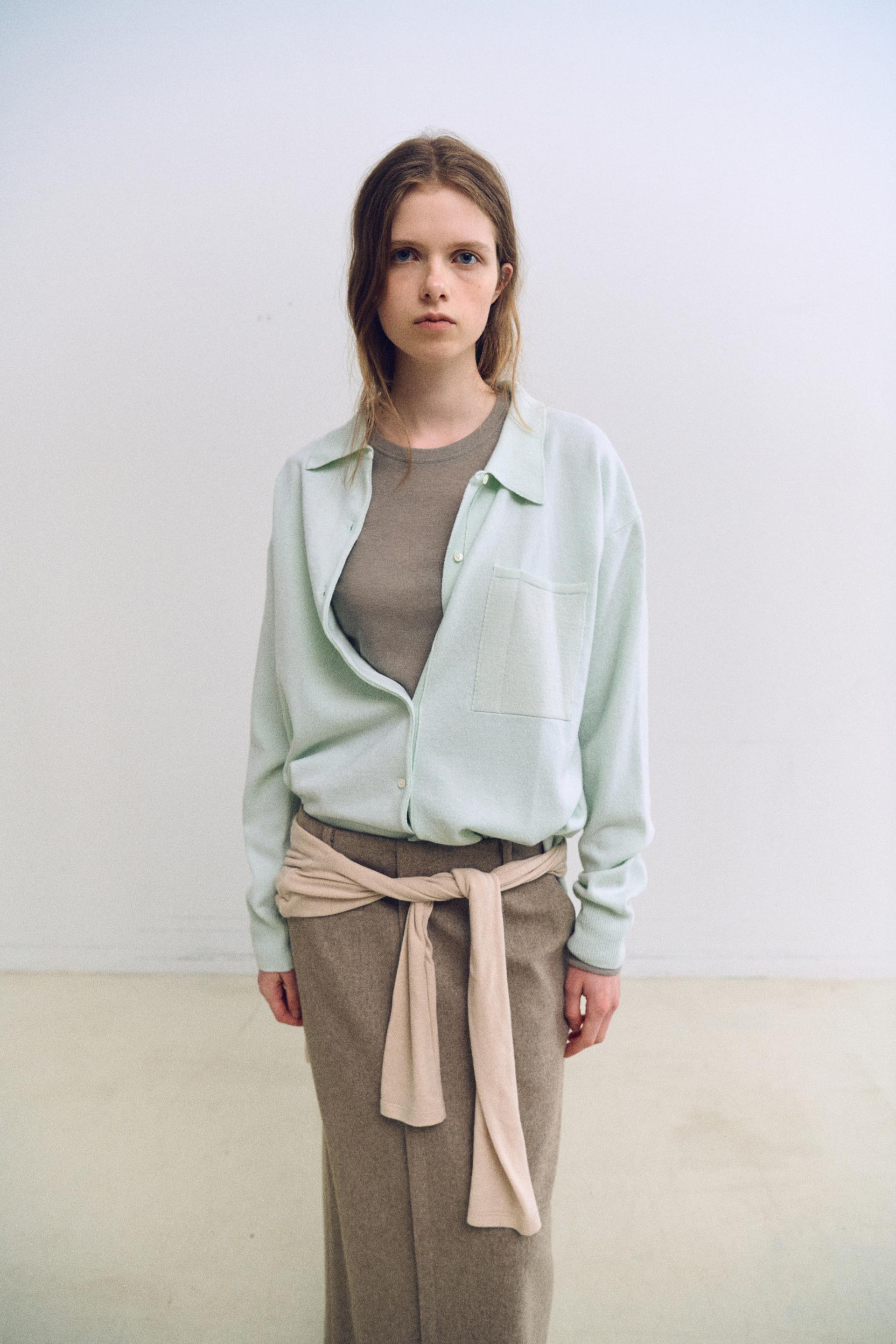 shirts pocket knit (mint)