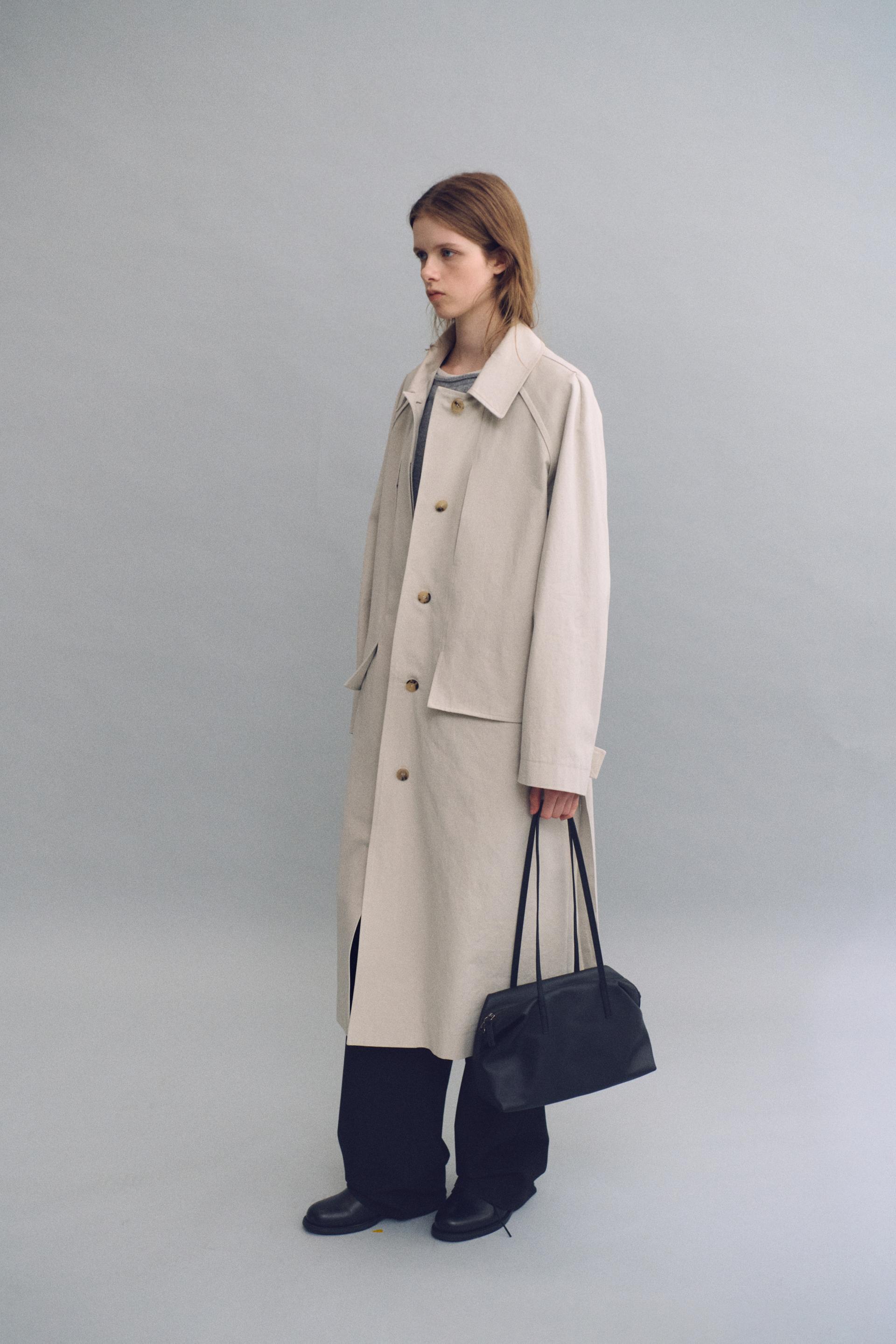 vent trench coat (ivory)