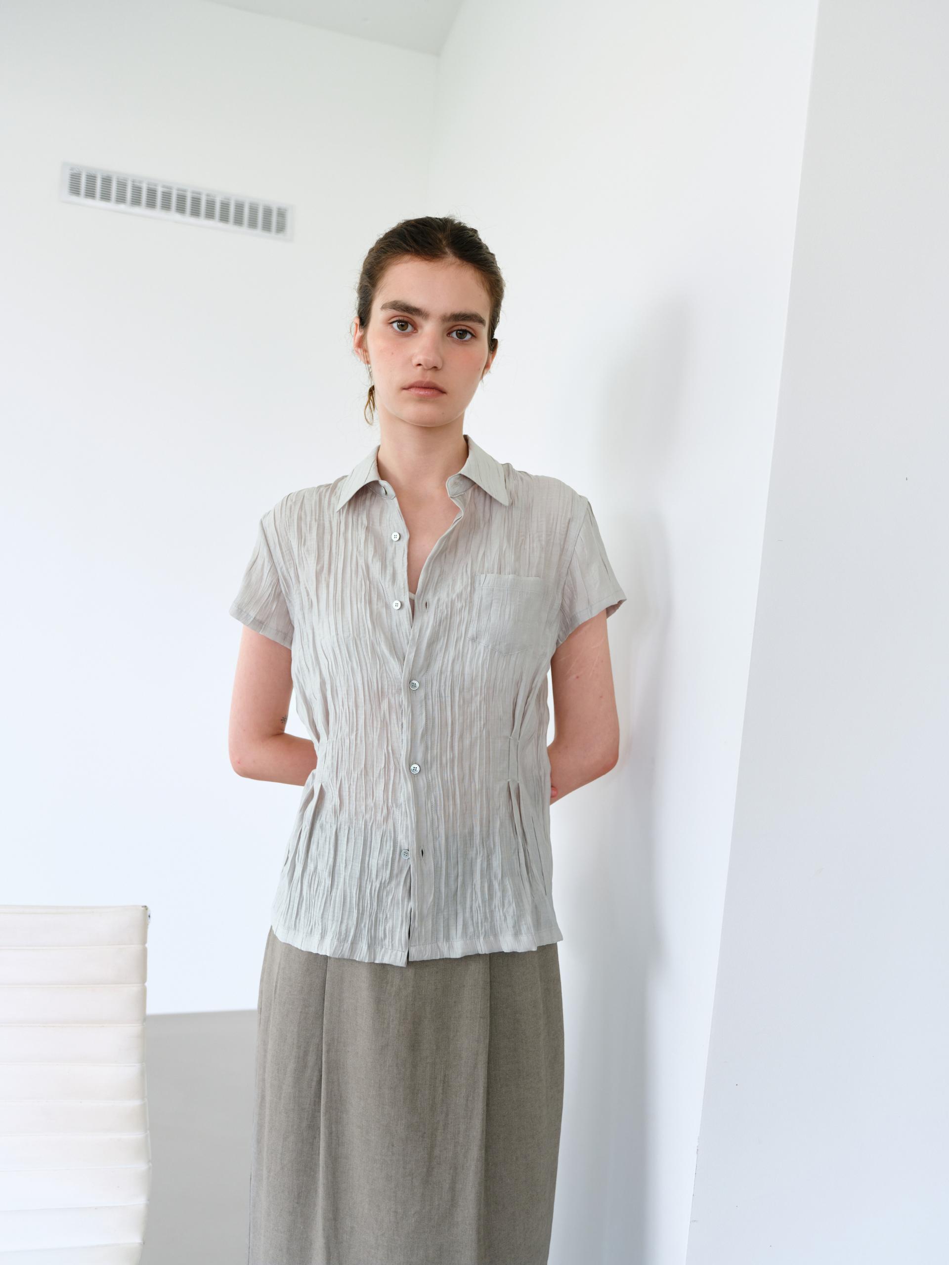 [5차 재입고] ripple half shirts (dusty mint)