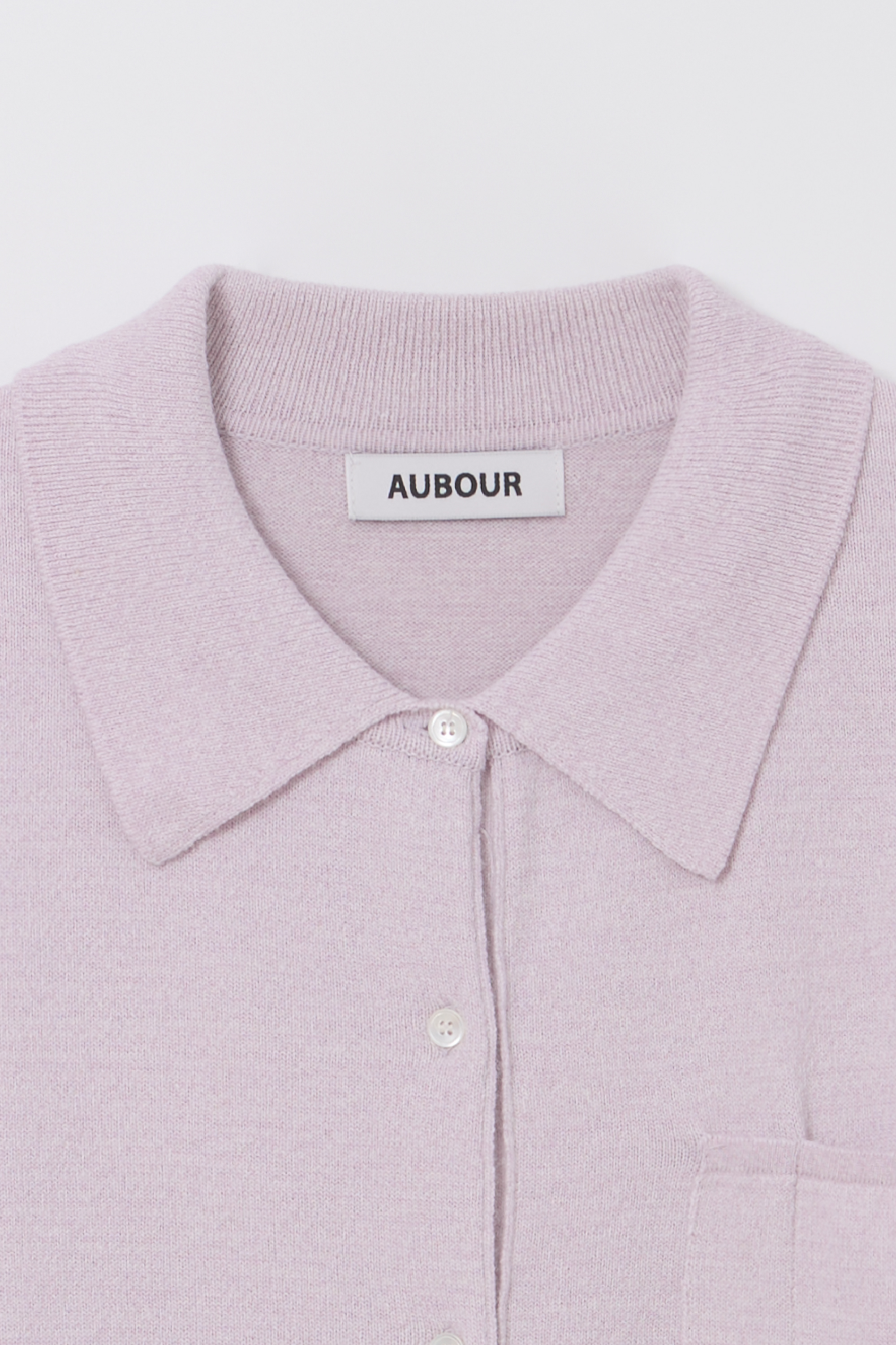 shirts pocket knit (soft pink)