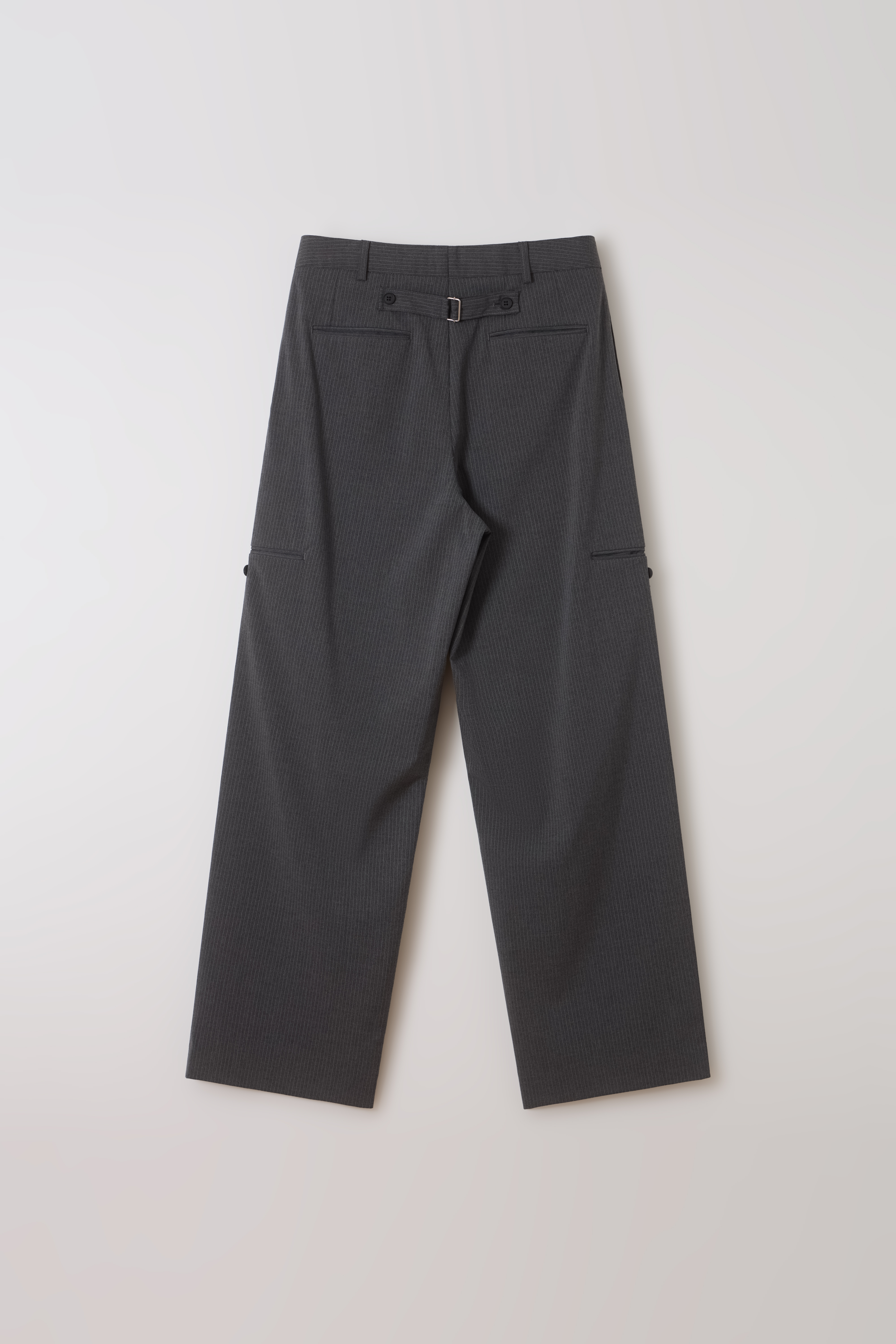 curved triple lip pants (grey stripe)